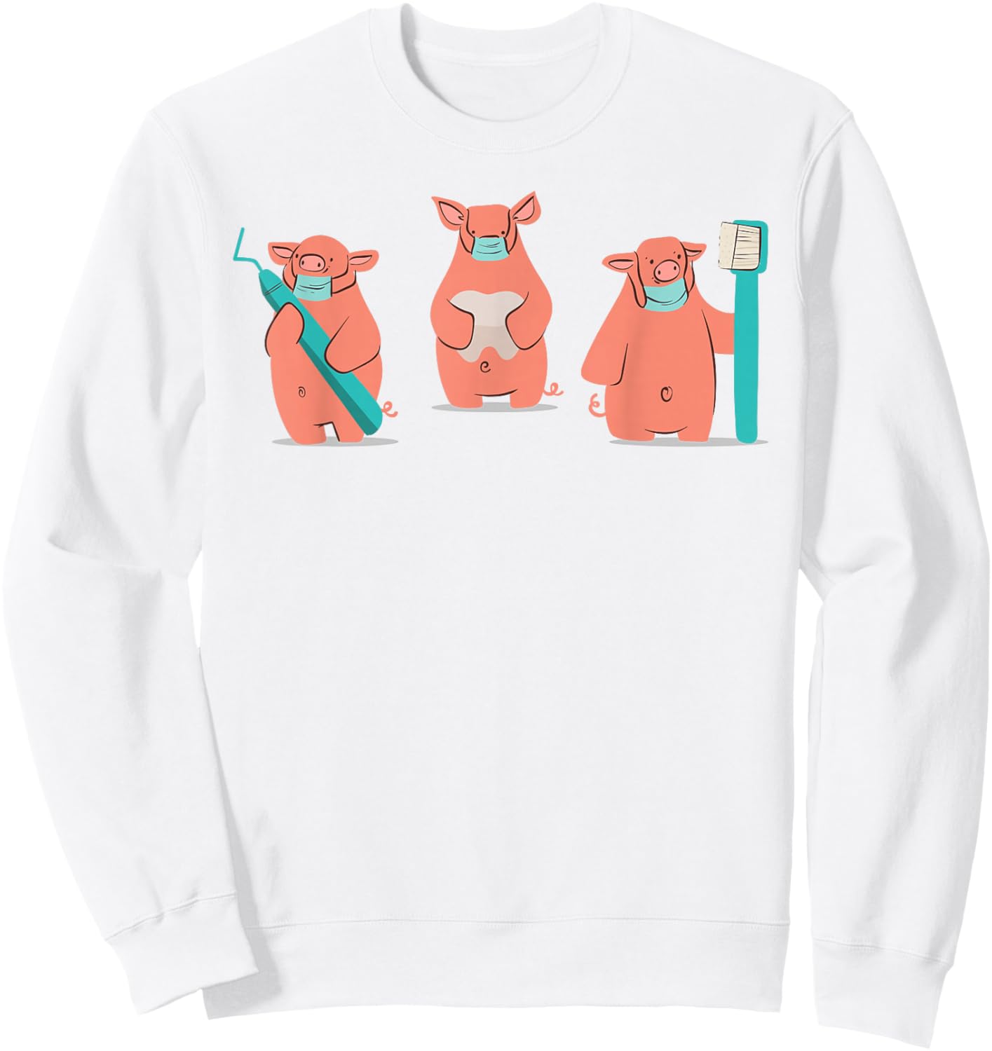 Dentist Pig Sweatshirt - Sweatshirt | White