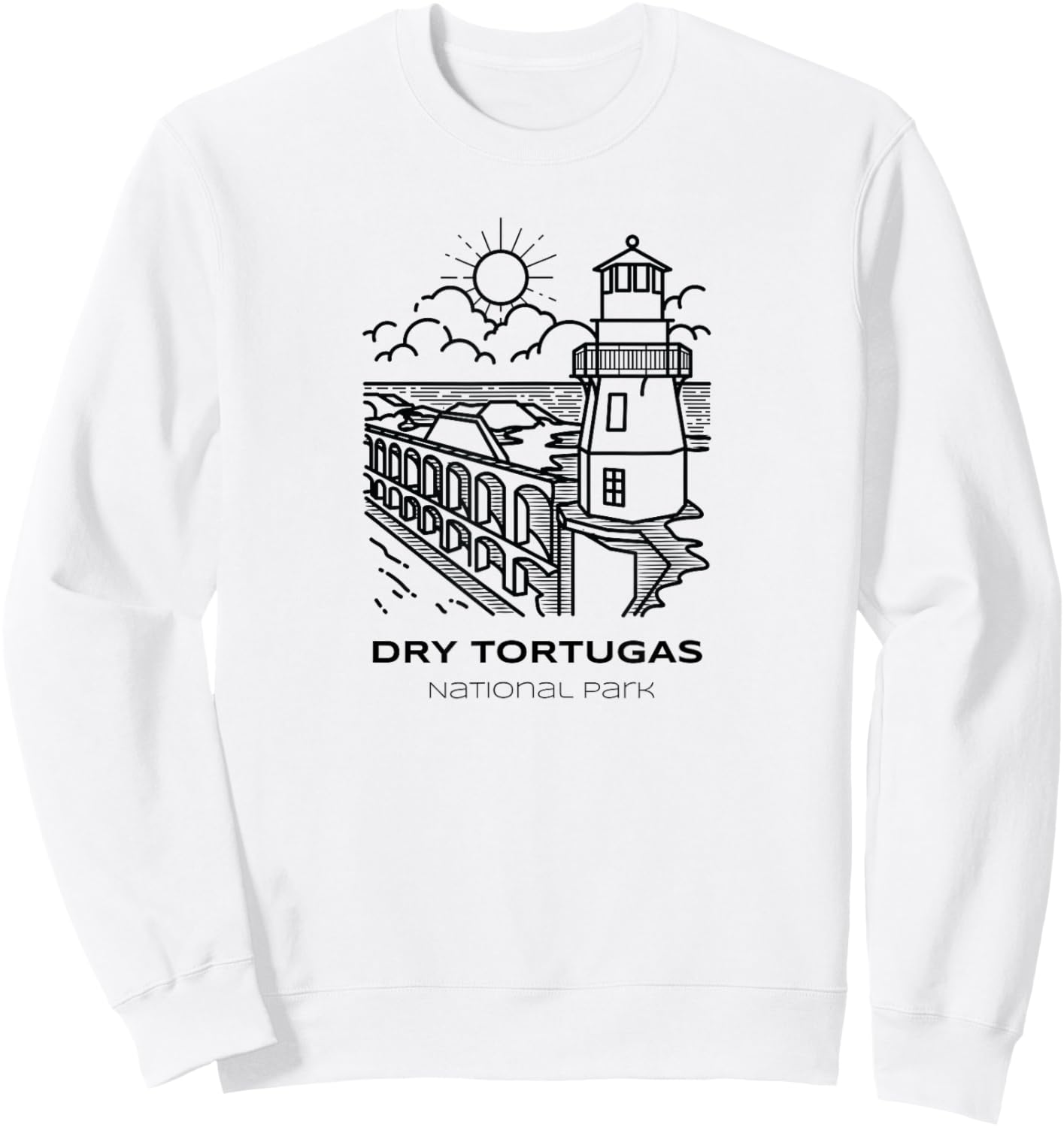Vintage Dry Tortugas National Park Hike Sweatshirt - Sweatshirt | White