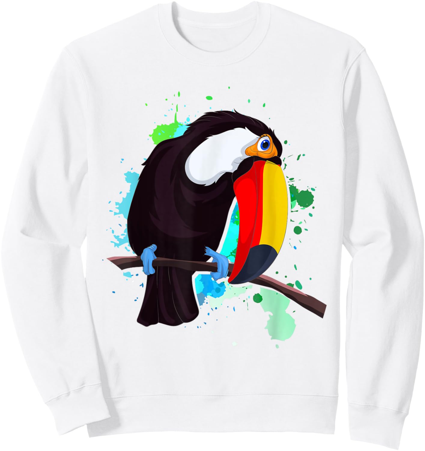 Toucan Lover Bird Lover Animal Lover Colorful Toucan Sweatshirt - Sweatshirt | White