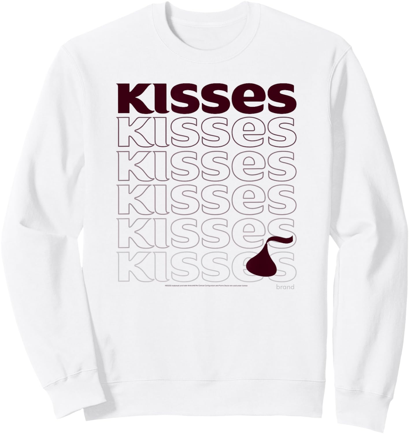 Hershey's Kisses Chocolate Name Stack Sweatshirt - Sweatshirt | White