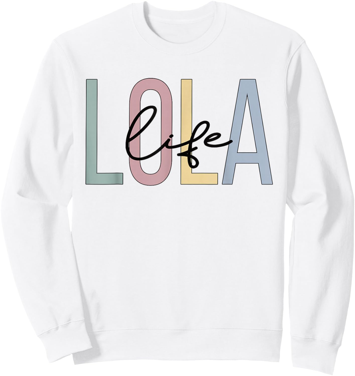 Lola Life Lola Grandma Boho Lola Grandmother Sweatshirt - Sweatshirt | White