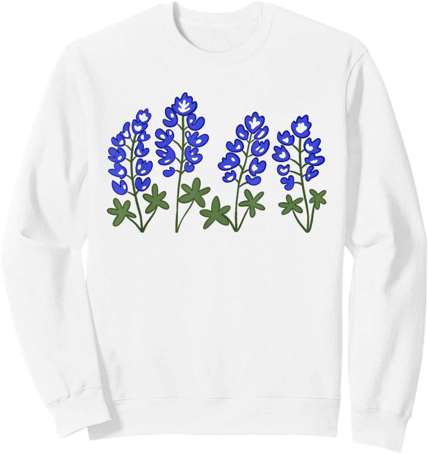 Texas Bluebonnets Sweatshirt - Sweatshirt | White