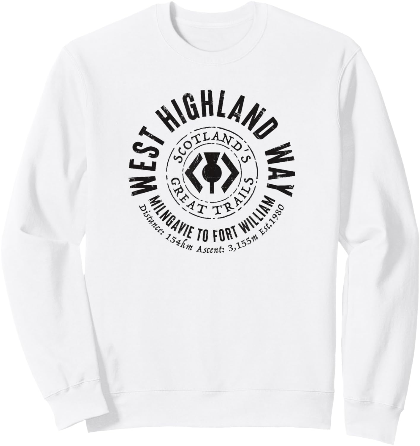 West Highland Way Scotland Great Hikes Sweatshirt - Sweatshirt | White