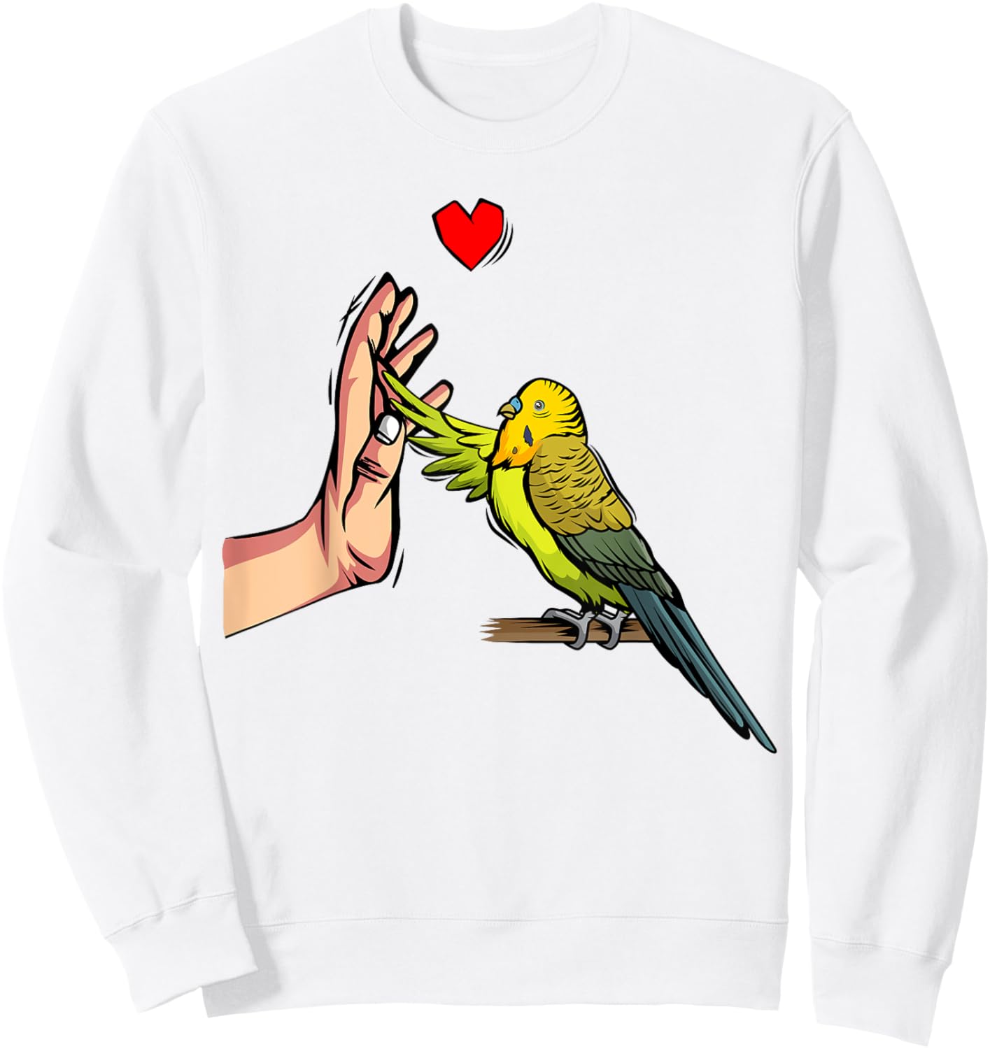 Budgie Love Parakeet Budgerigar Gift Sweatshirt - Sweatshirt | White