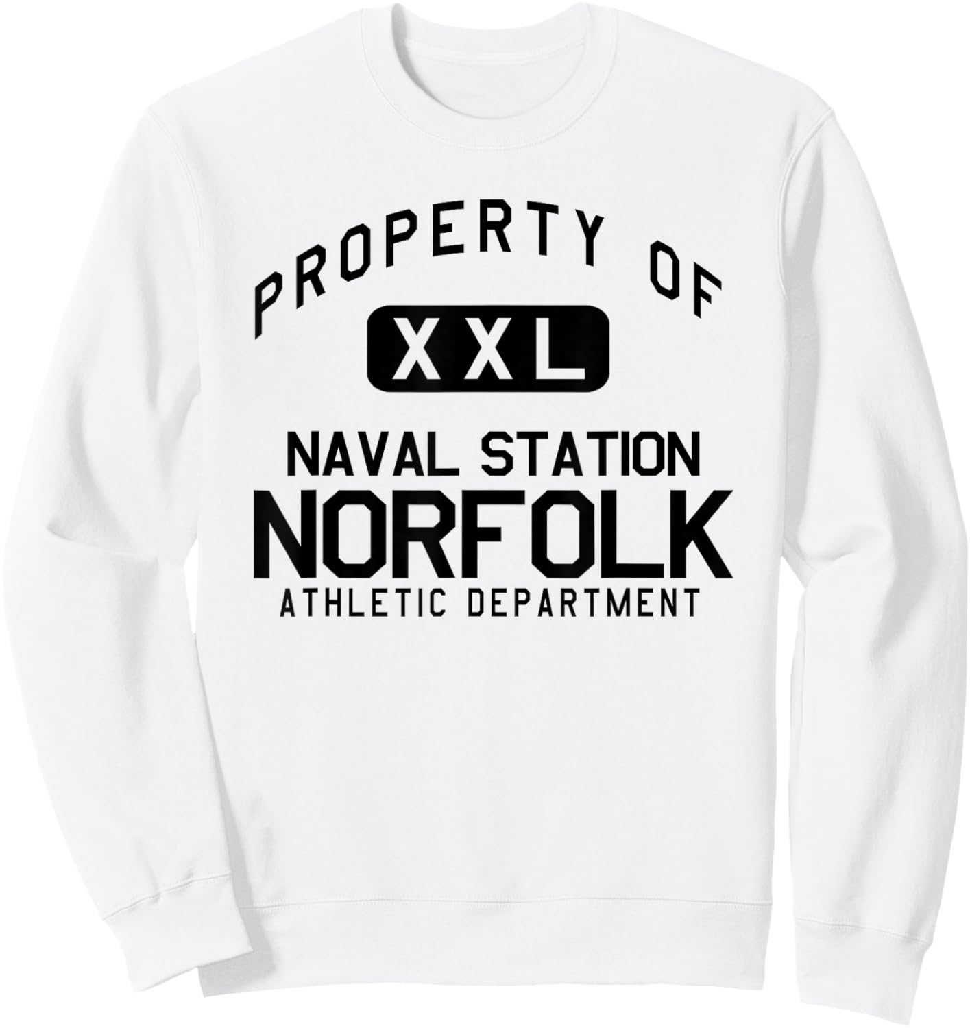 Property of Naval Station Norfolk Athletic Department Sweatshirt - Sweatshirt | White