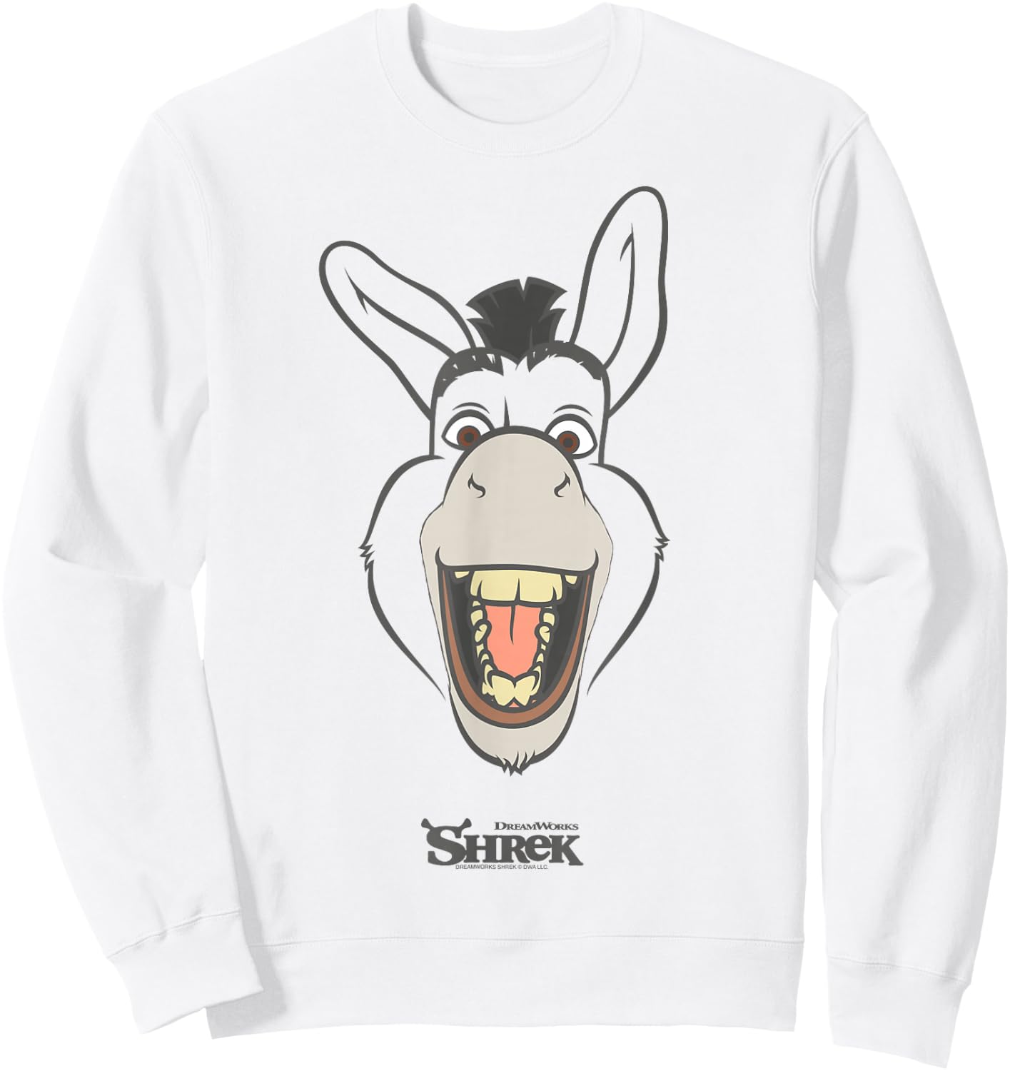 Shrek Donkey Big face Sweatshirt - Sweatshirt | White