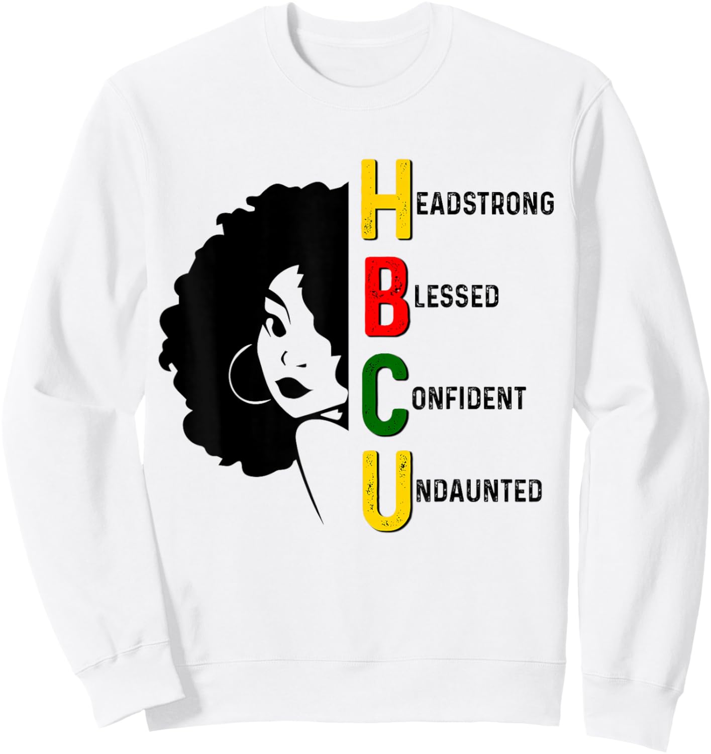 HBCU Abbreviation Graduate Historical Black College Sweatshirt - Sweatshirt | White