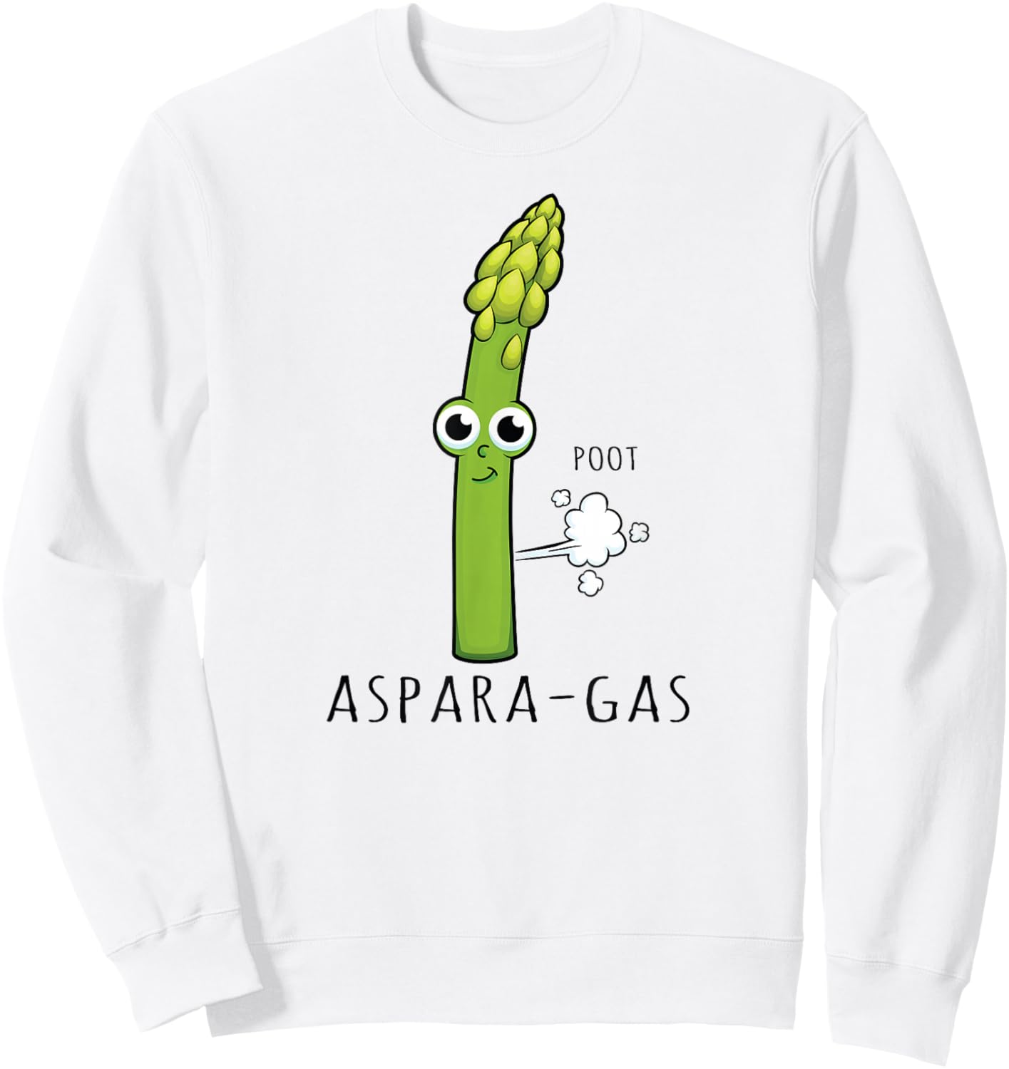 Aspara Gas - Funny Asparagus Sarcastic Meme Pun Jokes Sweatshirt - Sweatshirt | White