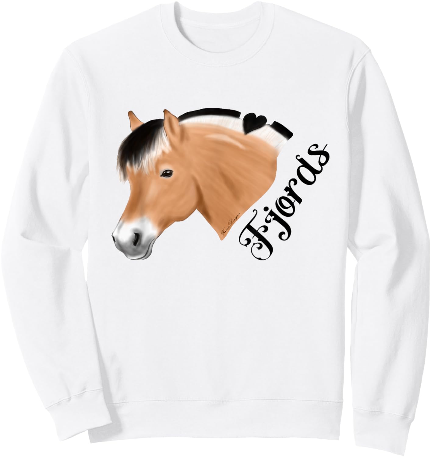 Norwegian Fjord Horse for Fjords rider Sweatshirt - Sweatshirt | White