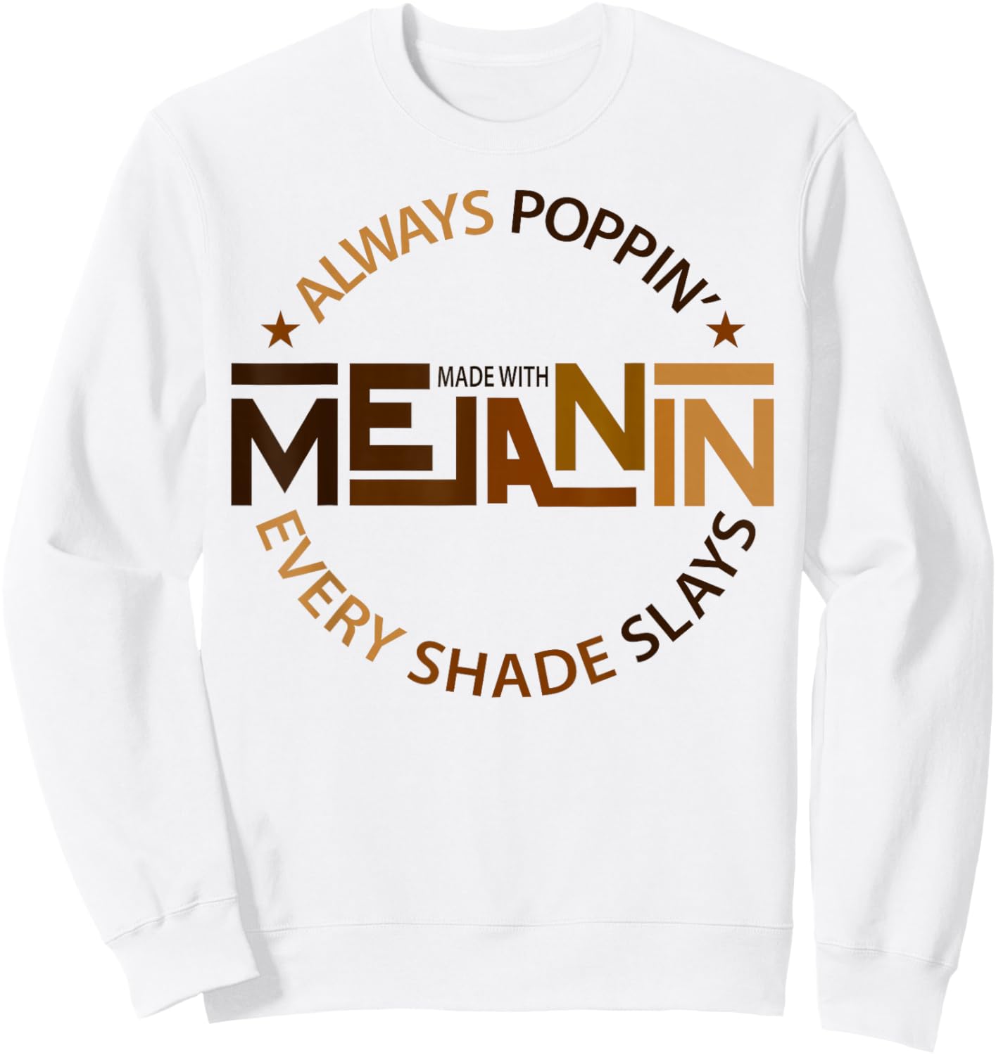 Made with Melanin Black Girl Magic Afro Beauty Black Queen Small Sweatshirt - Sweatshirt | White