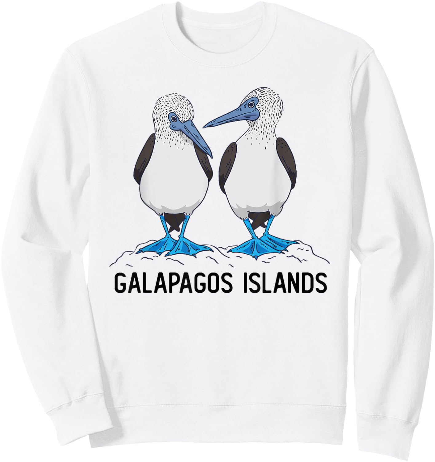 Seabirds Blue-footed Booby Bird Galapagos Sweatshirt - Sweatshirt | White
