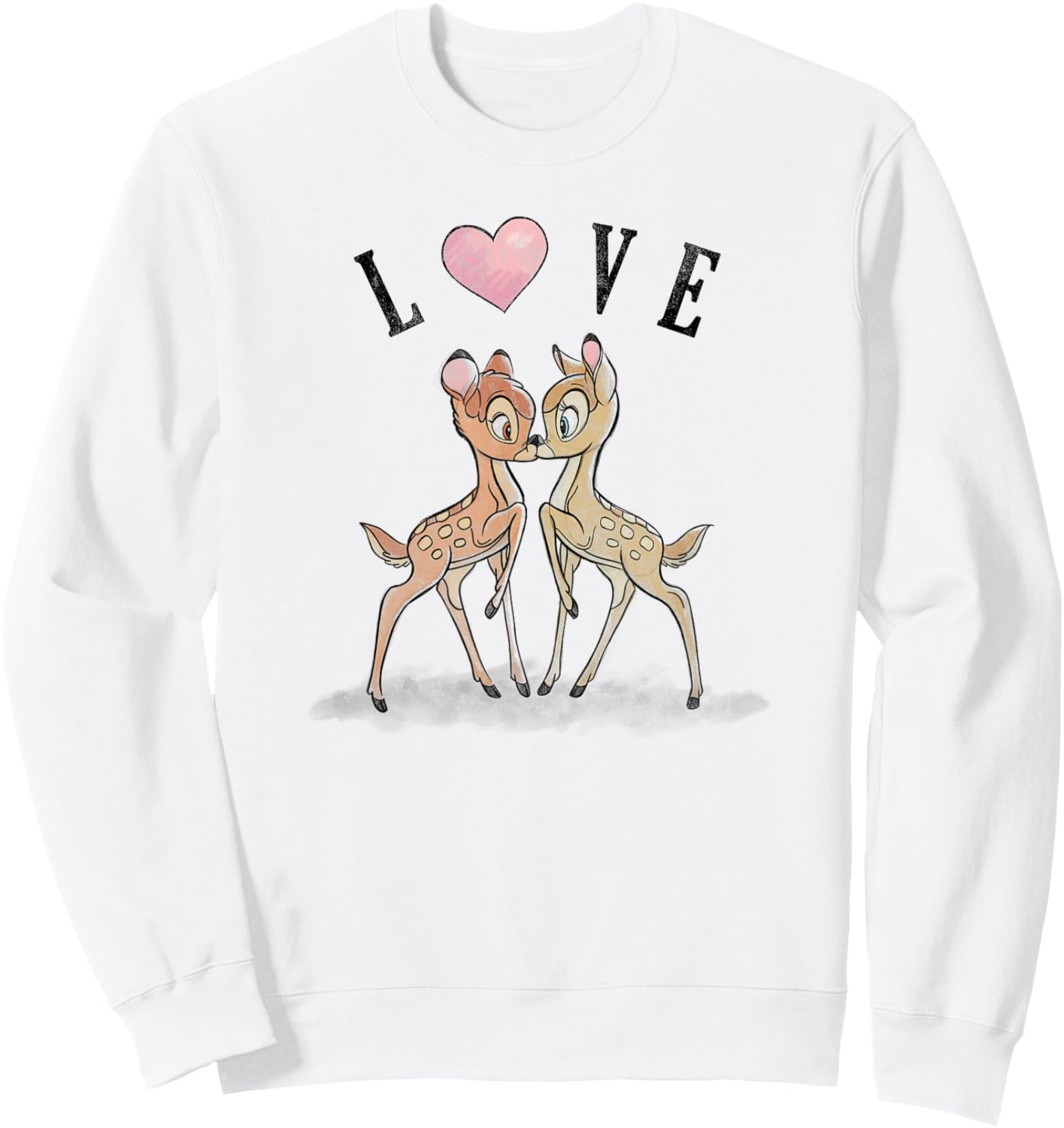 Disney Bambi & Faline Love Heart Sweatshirt - Sweatshirt | White