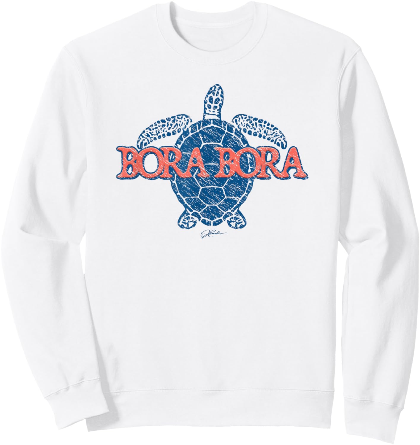 JCombs: Bora Bora, French Polynesia, Sea Turtle Sweatshirt - Sweatshirt | White