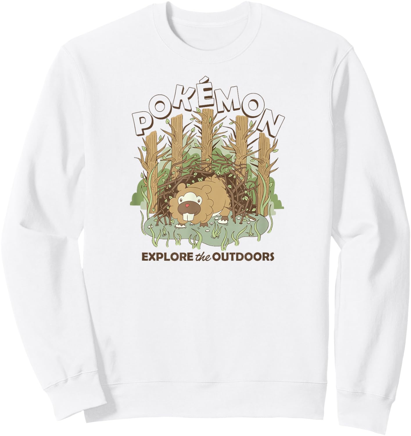 Pokémon - Bidoof Nature Explore the Outdoors Generation IV Sweatshirt - Sweatshirt | White