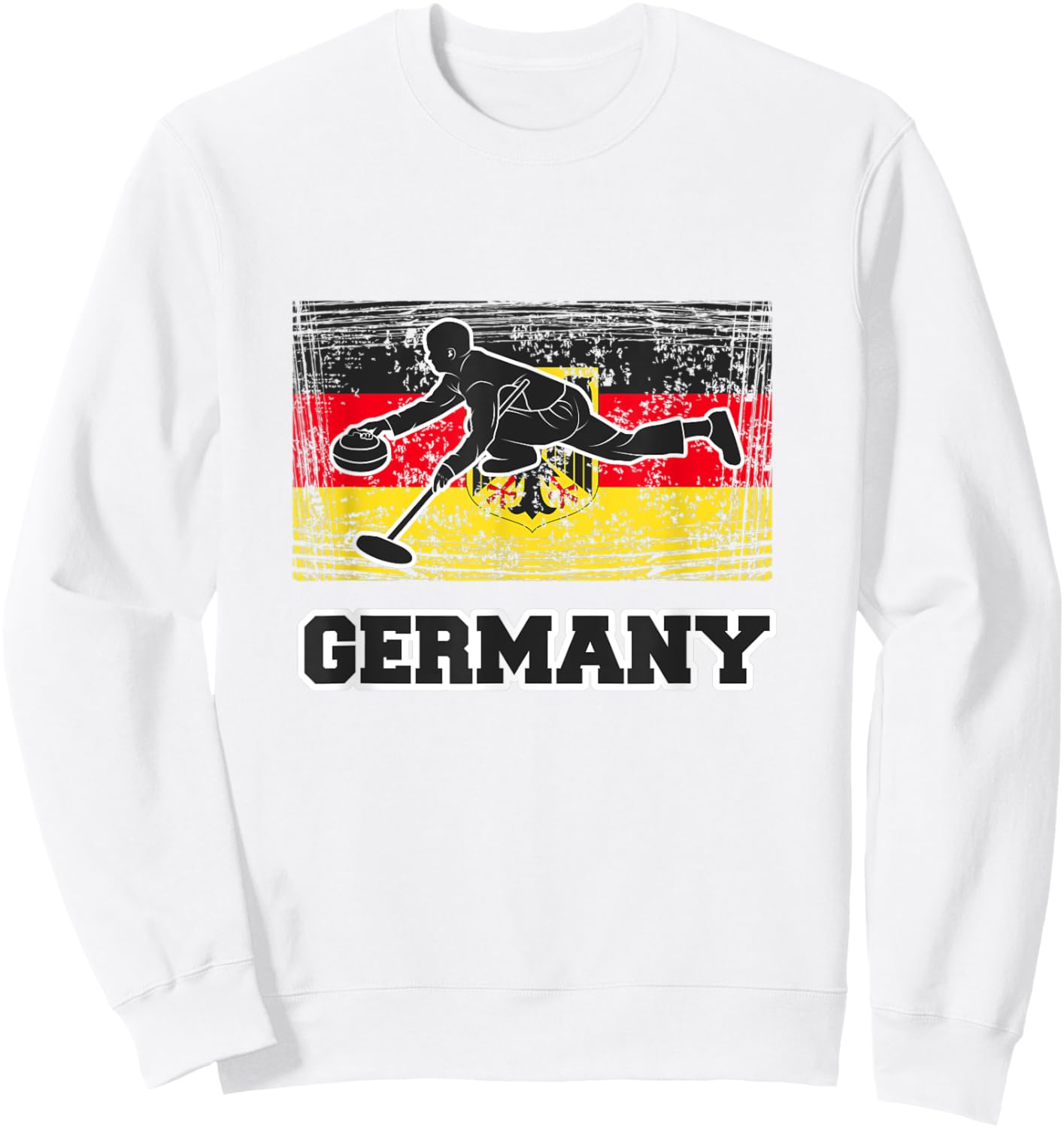 Germany Curling Team flag Sweatshirt - Sweatshirt | White