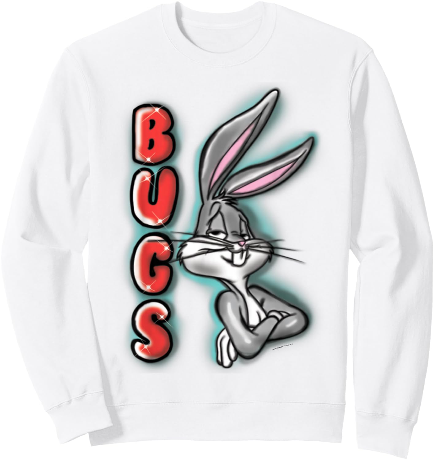 Bugs Bunny Airbrush Sweatshirt - Sweatshirt | White