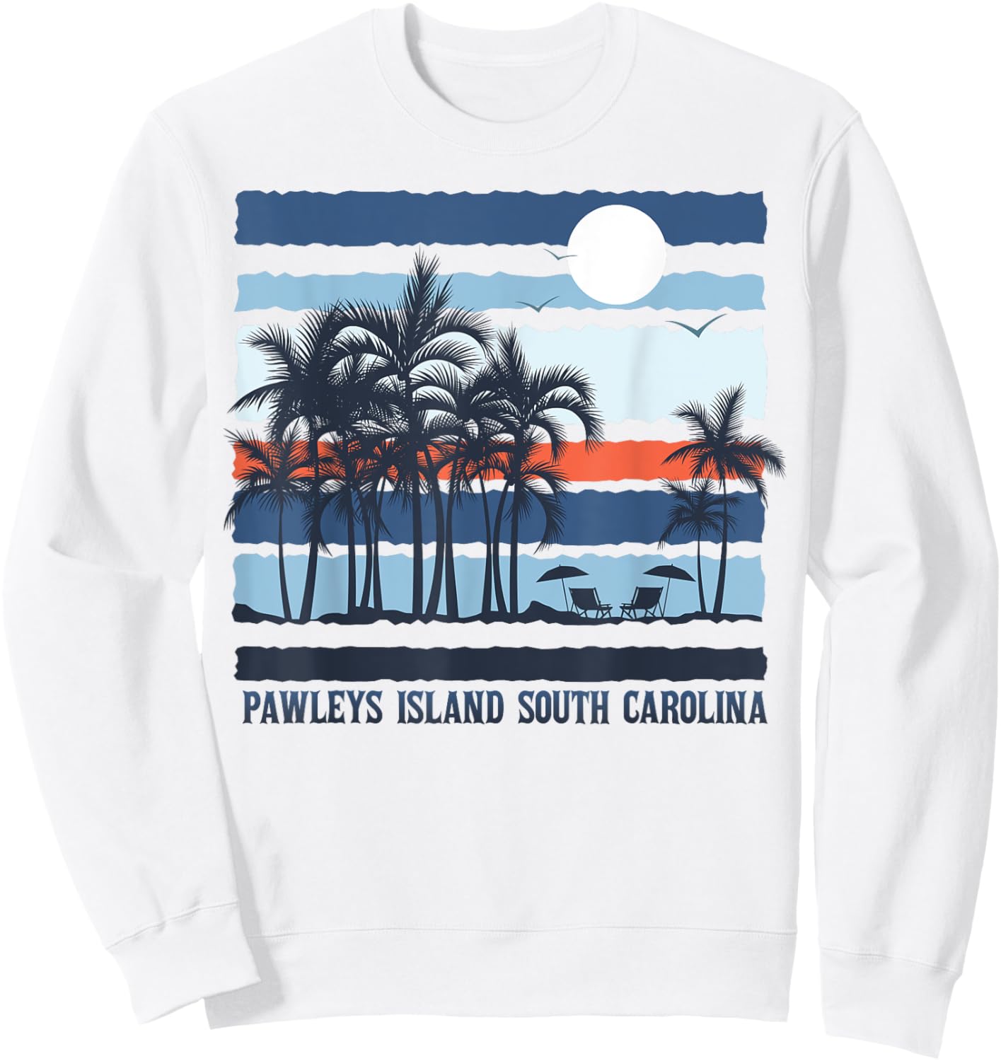 Pawleys Island South Carolina Summer 80s Beach Souvenirs Men Women Kids Sweatshirt - Sweatshirt | White