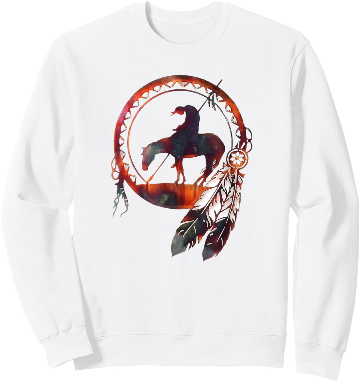ZuZu Spirit Kids -Adults Blue Small Modern Graphic Sweatshirt - Sweatshirt | White