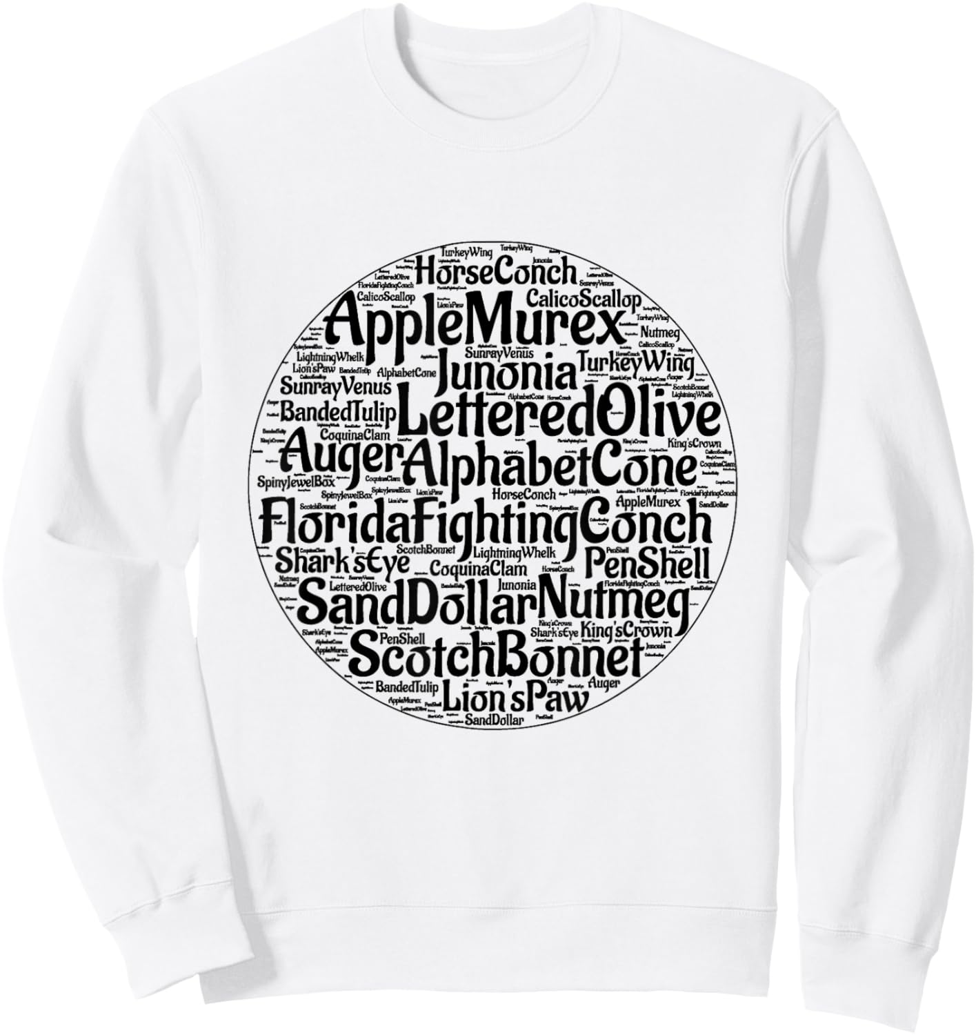 Florida Seashell Types Beachcomber Shelling Collector Beach Sweatshirt - Sweatshirt | White