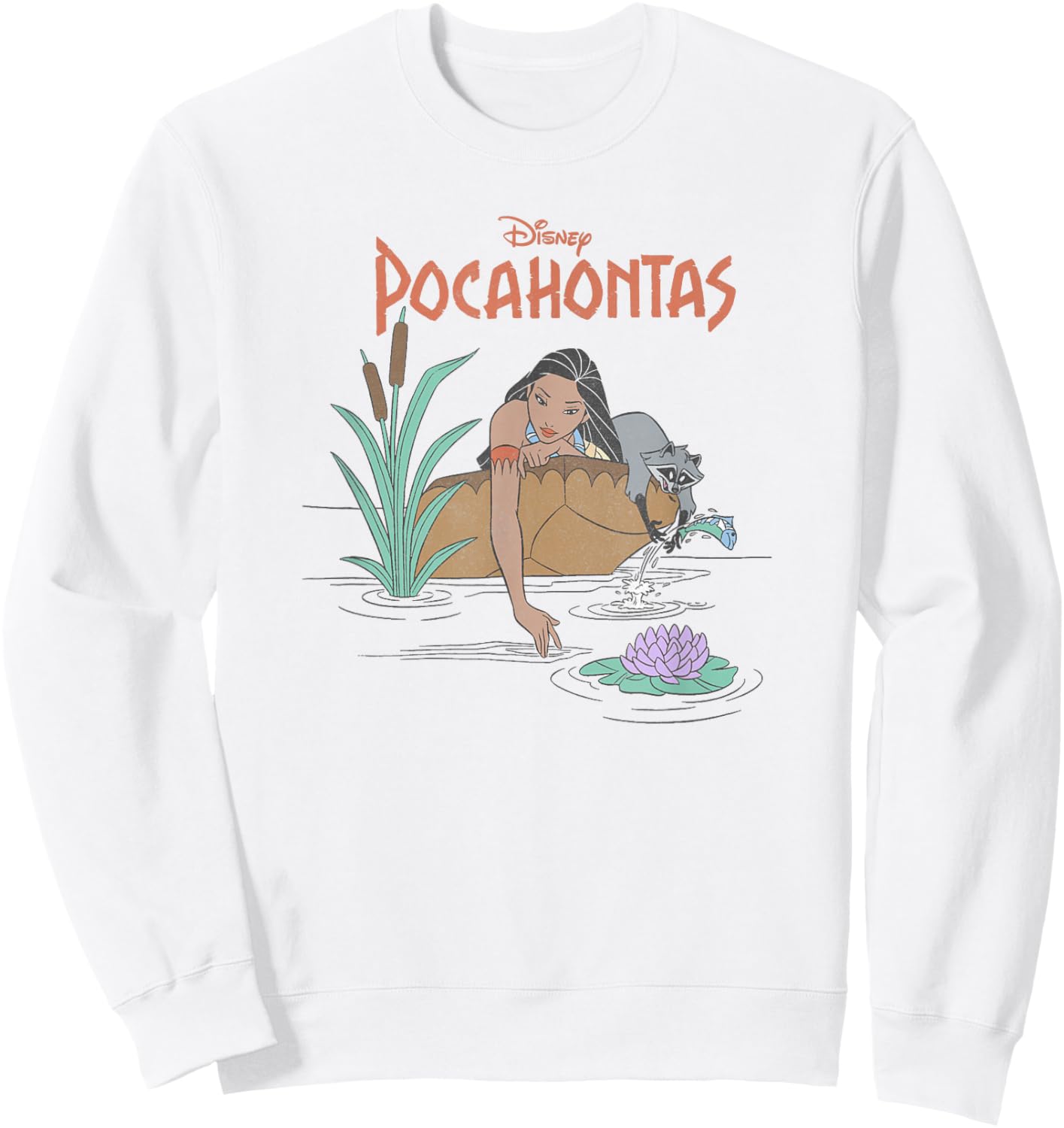Disney Pocahontas Meeko Afternoon Dreaming Sweatshirt - Sweatshirt | White