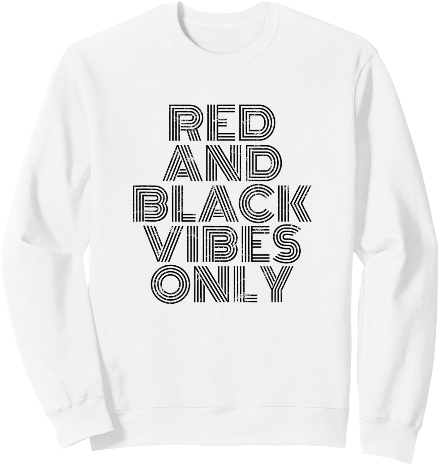 Red And Black Vibes Only Sweatshirt - Sweatshirt | White