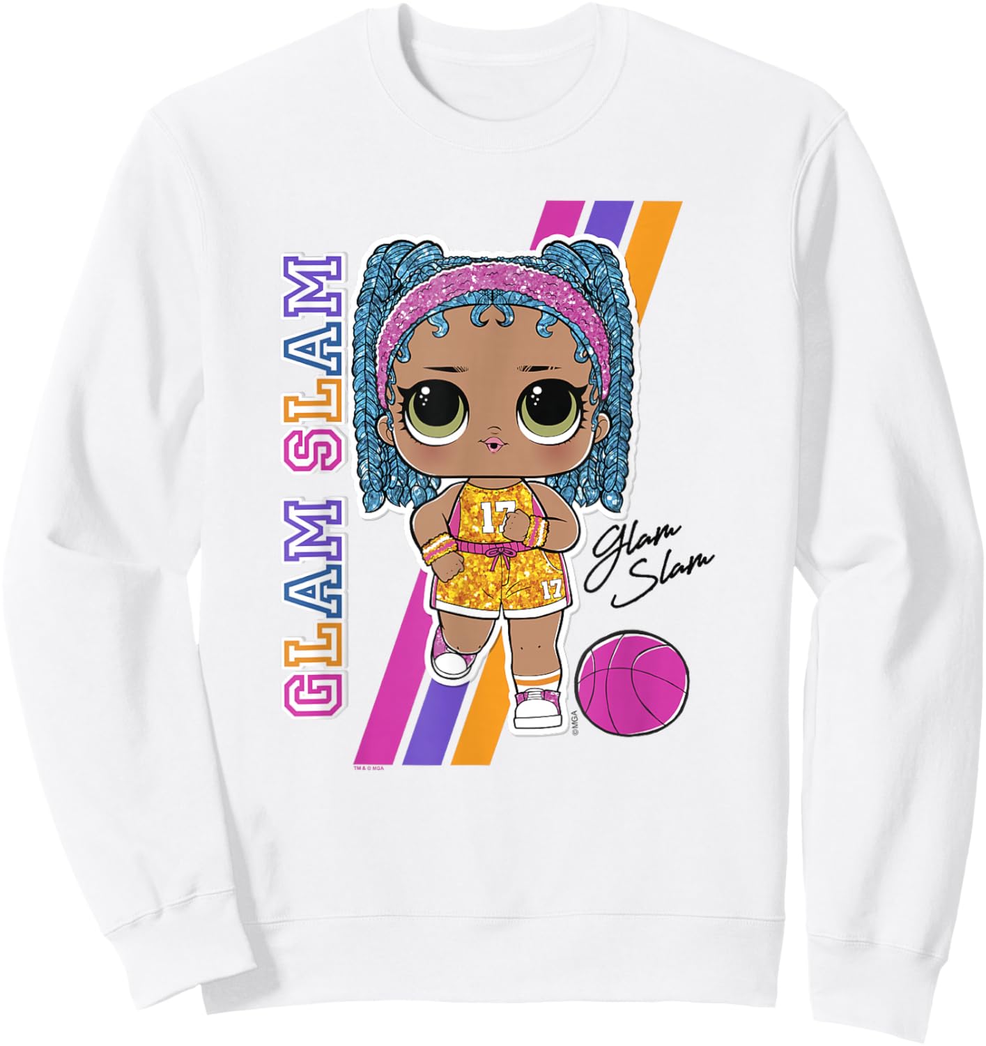 LOL Surprise Glam Slam Basketball Poster Sweatshirt - Sweatshirt | White