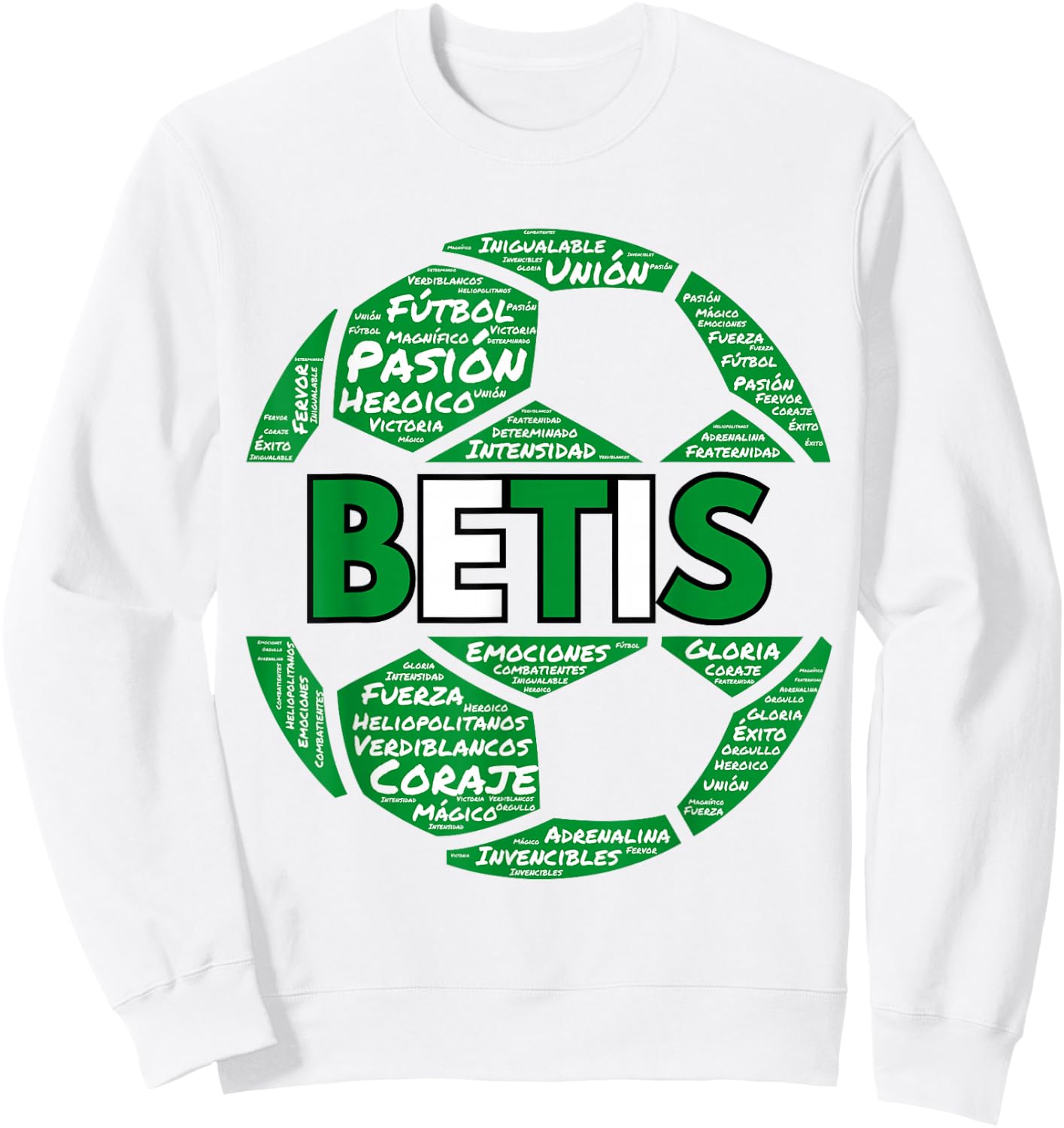 Betis Regalo Aficionado Al Fútbol Verdiblancos Sweatshirt - Sweatshirt | White