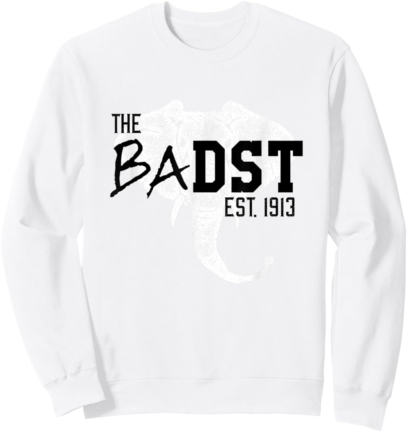 GGT Large Elephant Red BaDST 1913 Sisterhood Sweatshirt - Sweatshirt | White