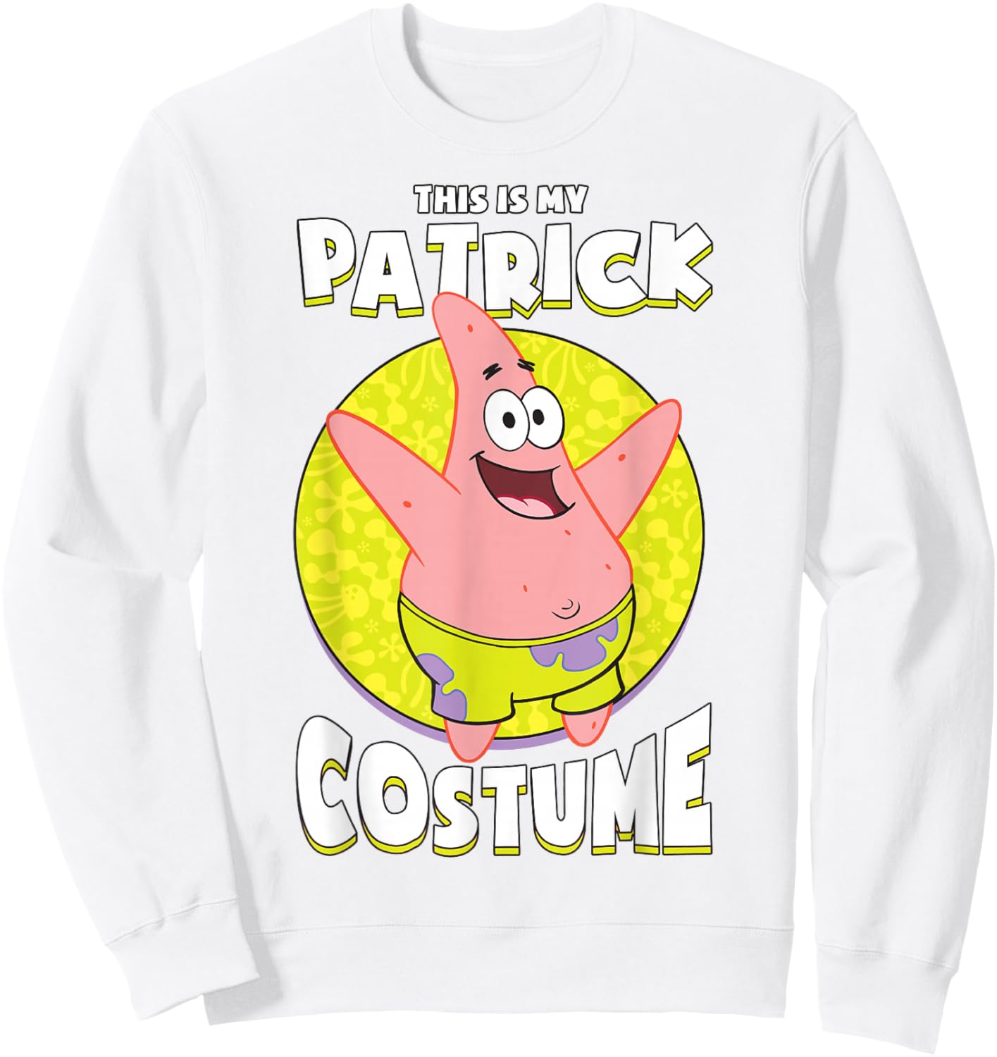 Spongebob Squarepants Halloween This is My Patrick Costume Sweatshirt - Sweatshirt | White