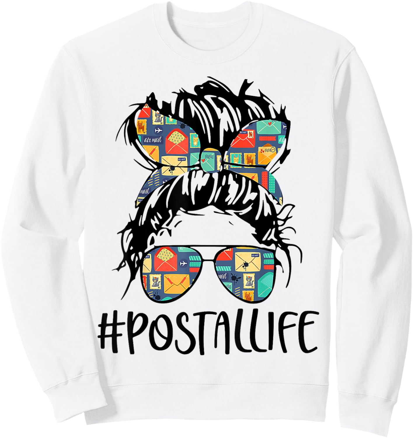 Postallife Mail Carrier Postal Worker Mailwoman Mother's Day Sweatshirt - Sweatshirt | White