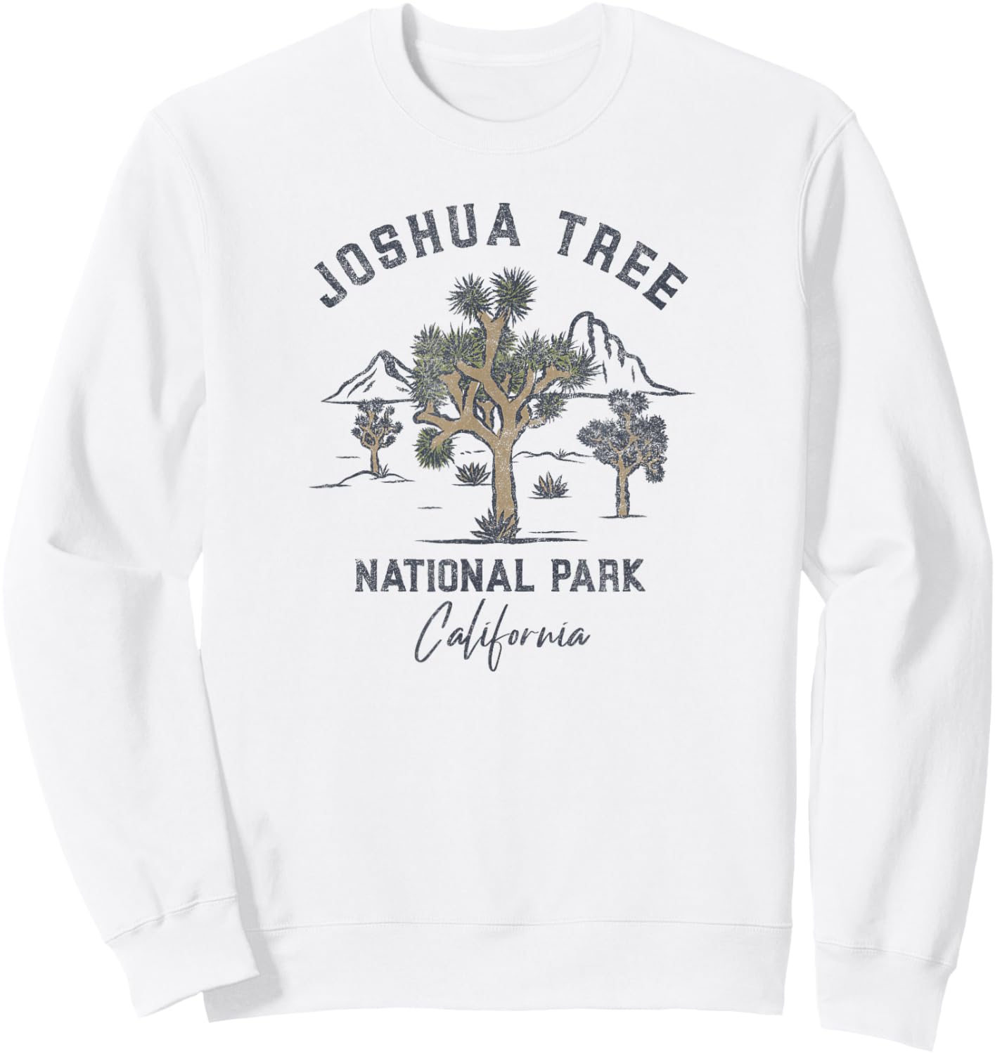 Joshua Tree National Park Vintage Sweatshirt - Sweatshirt | White