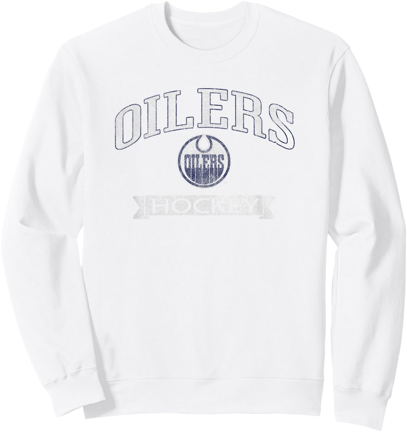 Edmonton Oilers Vintage Hockey Orange Officially Licensed Sweatshirt - Sweatshirt | White