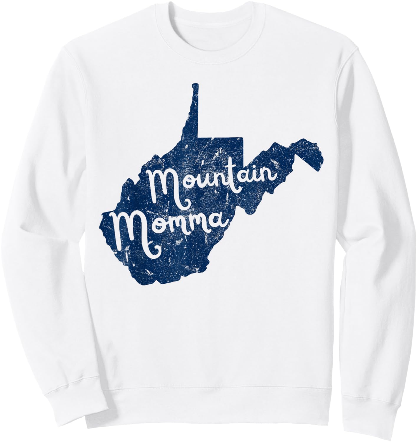 West Virginia Map Mountain Momma WV 304 Home Vintage Sweatshirt - Sweatshirt | White