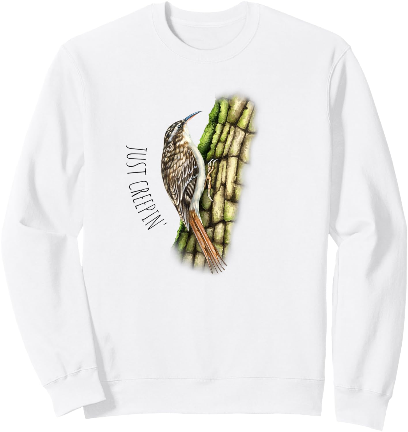 Brown Creeper, bird design for birders Sweatshirt - Sweatshirt | White