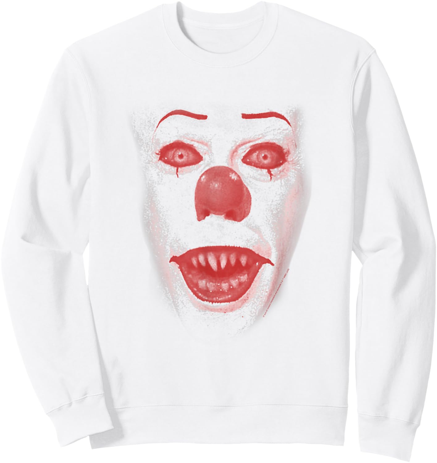 It Miniseries Pennywise Big Face Clown Sweatshirt - Sweatshirt | White