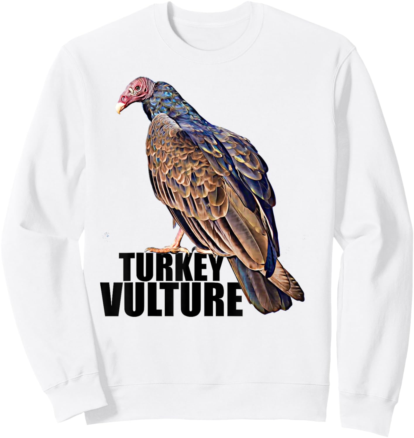 Turkey Vulture Buzzard Illustration Sweatshirt - Sweatshirt | White