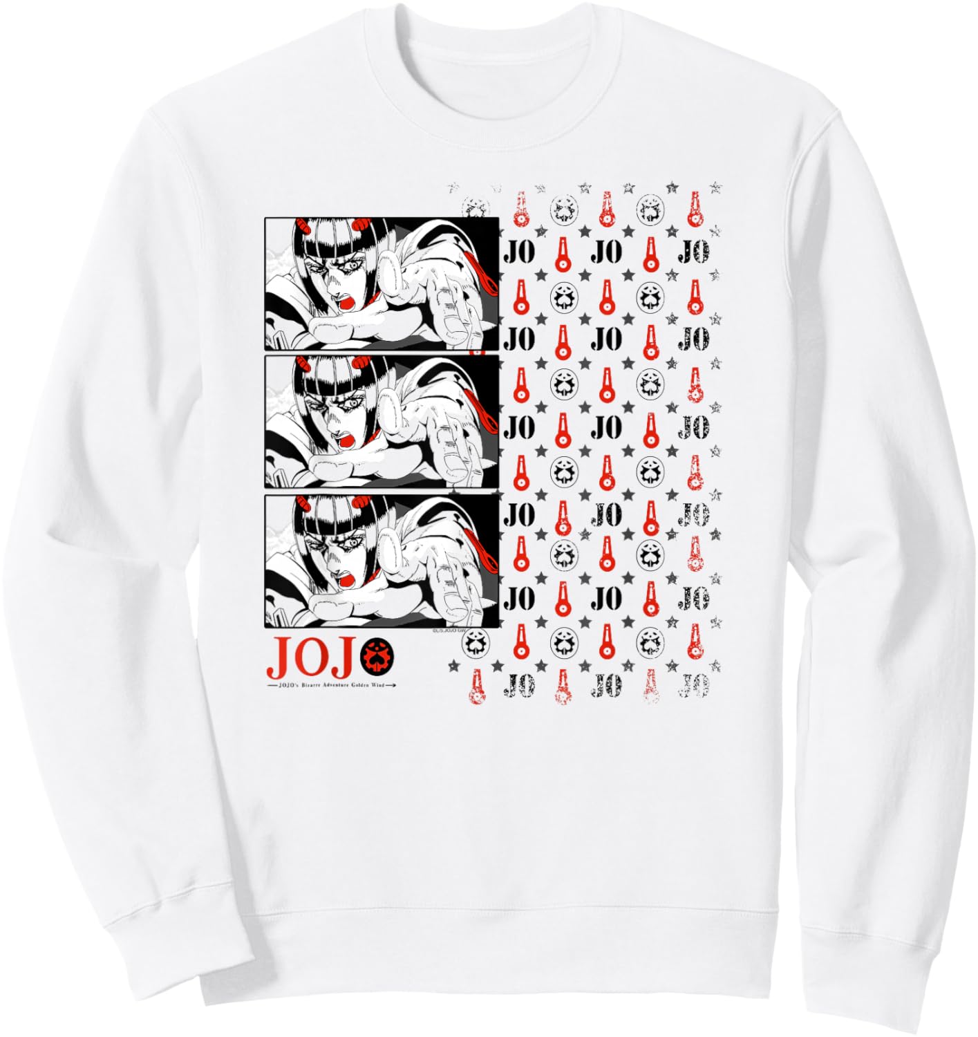 JoJo's Bizarre Adventure Pt 5 Bruno Bucciarati Zippers Anime Sweatshirt - Sweatshirt | White