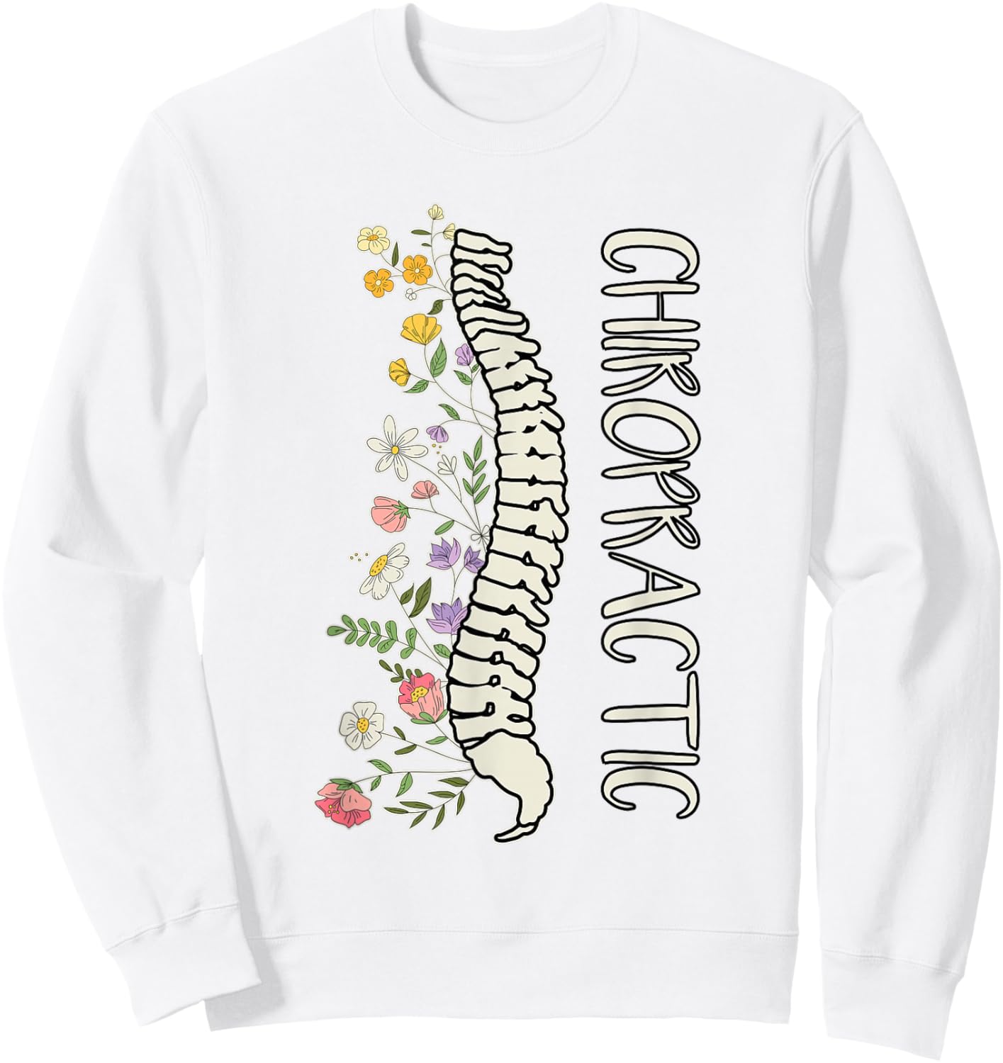Chiropractor Gifts -Adults Blue Modern Chiropractic Sweatshirt - Sweatshirt | White