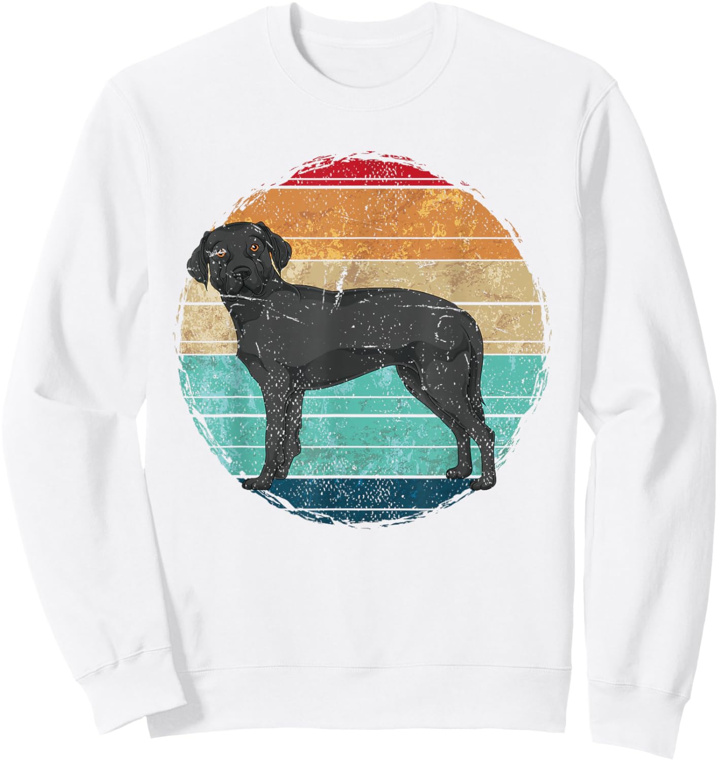 Retro Black Lab Sweatshirt - Sweatshirt | White