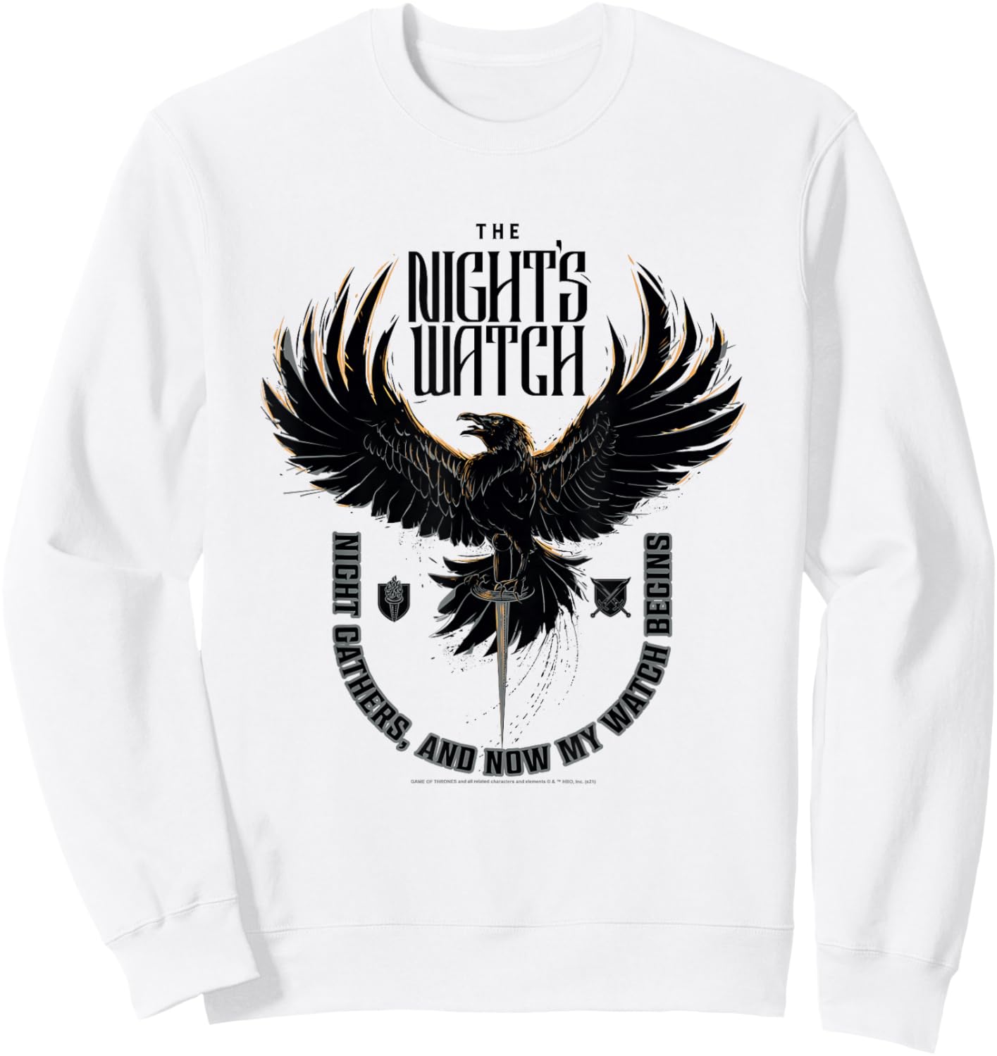 Game of Thrones The Night's Watch Crow Sweatshirt - Sweatshirt | White