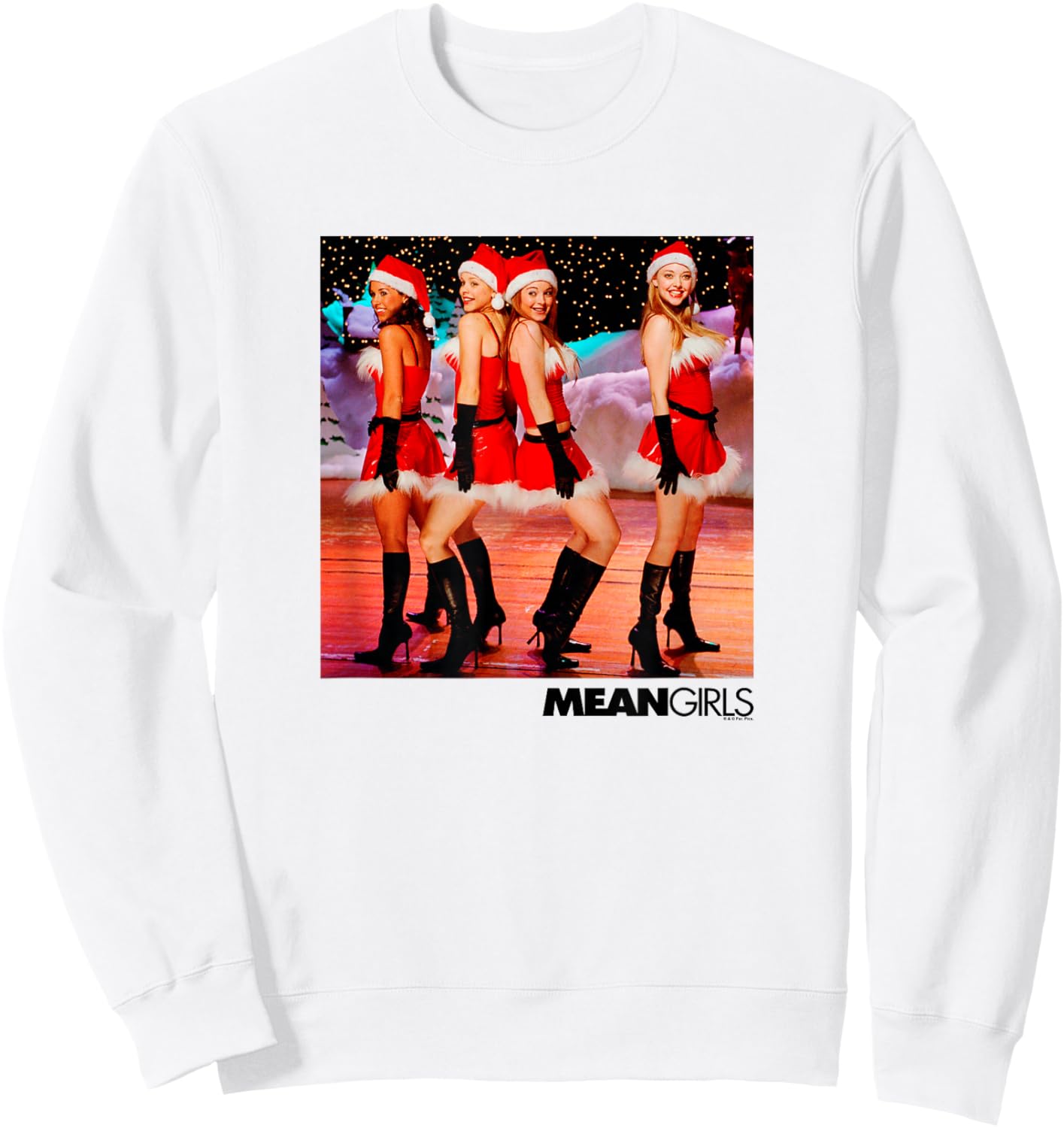 Mean Girls - Regina Gretchen Karen Christmas Santa Dance Sweatshirt - Sweatshirt | White
