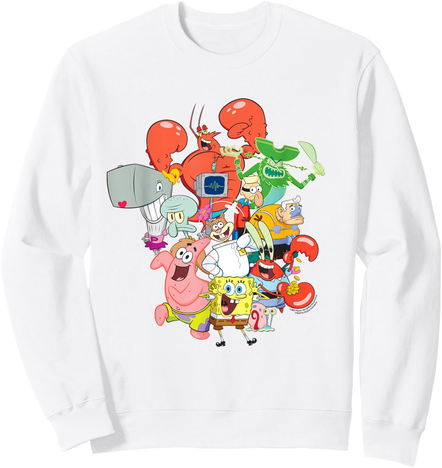 SpongeBob SquarePants The Whole Gang Sweatshirt - Sweatshirt | White