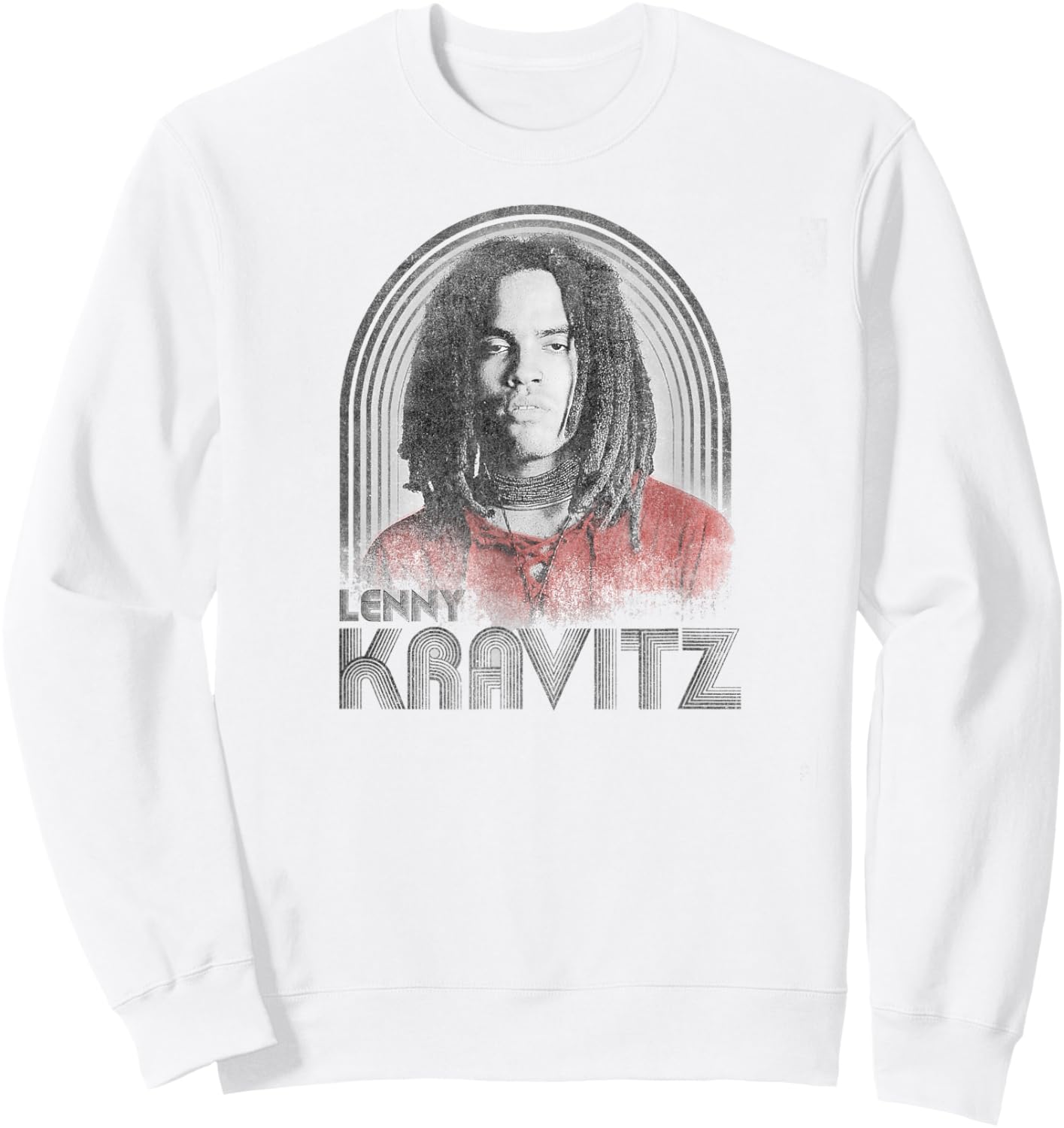 Lenny Kravitz – Retro Lines Logo Sweatshirt - Sweatshirt | White