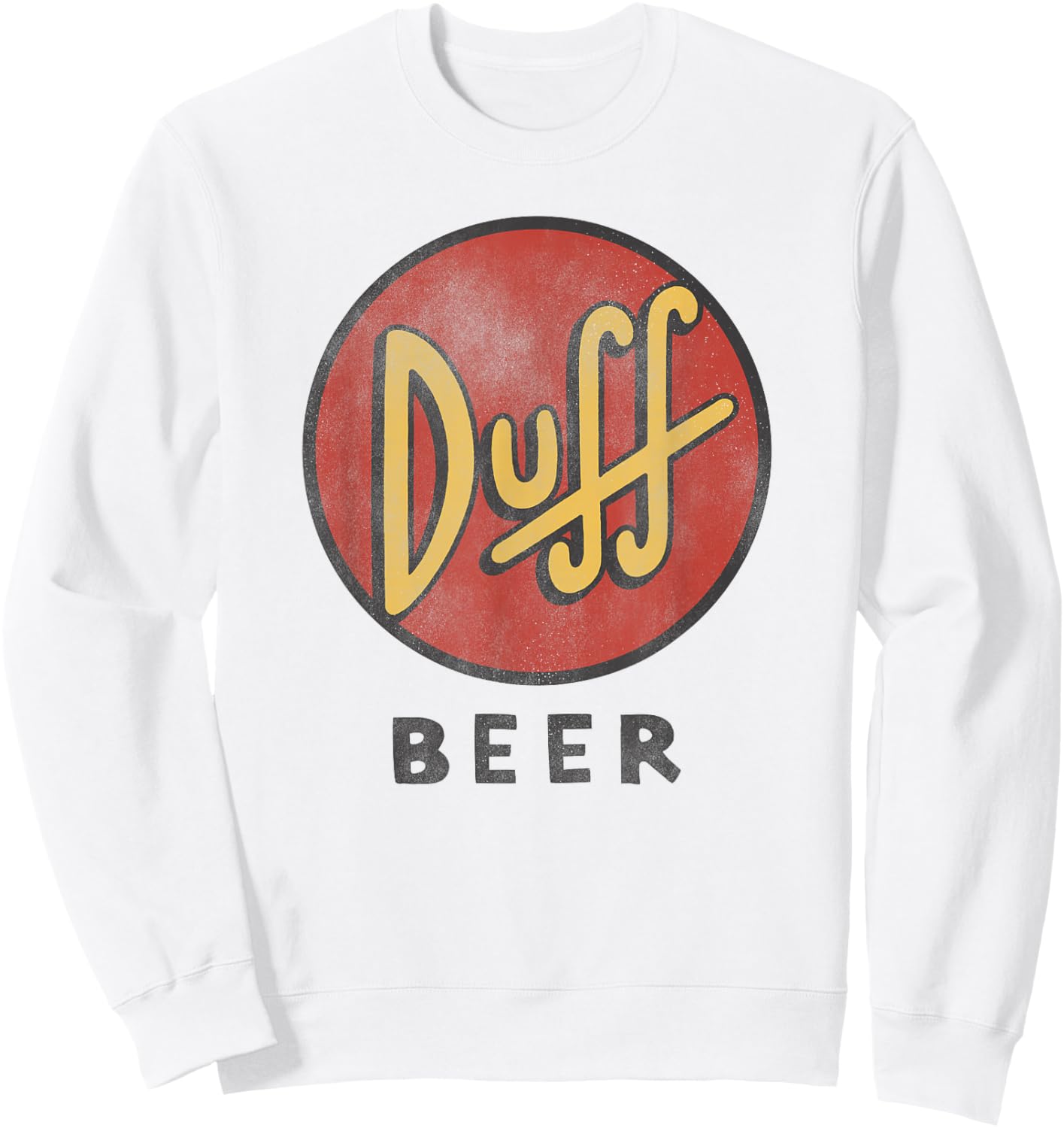 The Simpsons Duff Beer Circle Logo V1 Sweatshirt - Sweatshirt | White