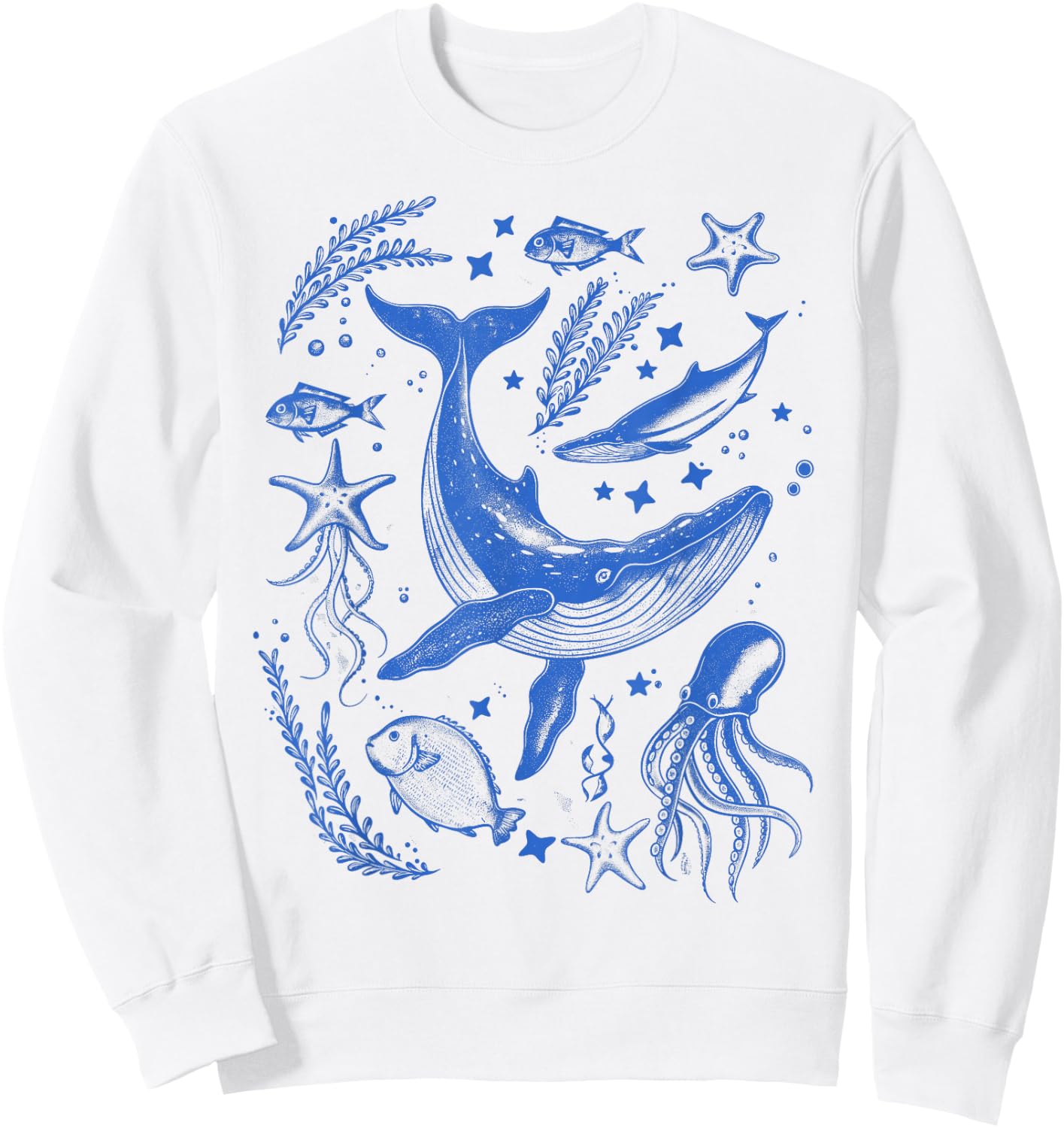 Ocean Marine Life Collection Sea Life lover Sweatshirt - Sweatshirt | White