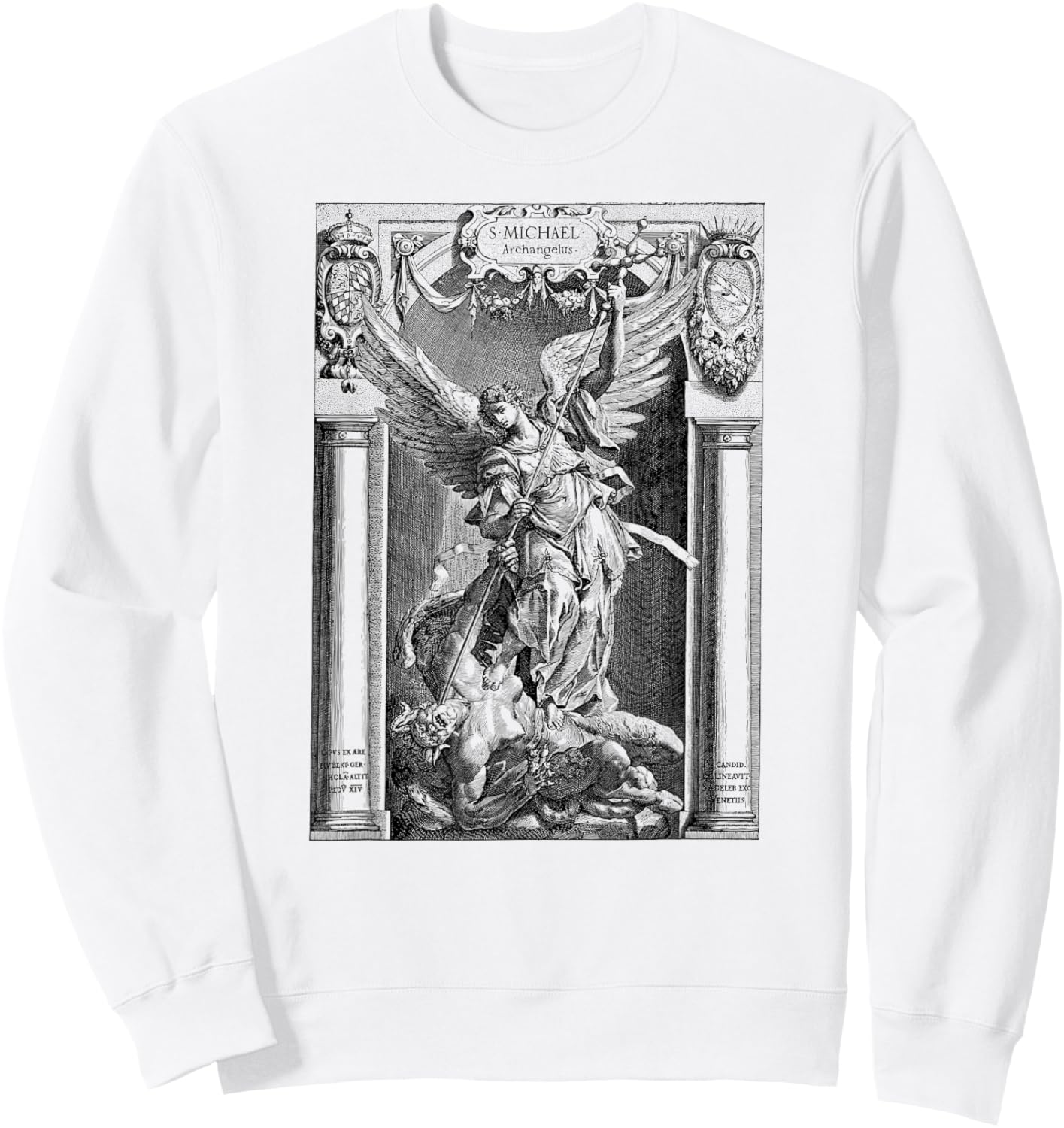 Saint Michael The Archangel Sweatshirt - Sweatshirt | White