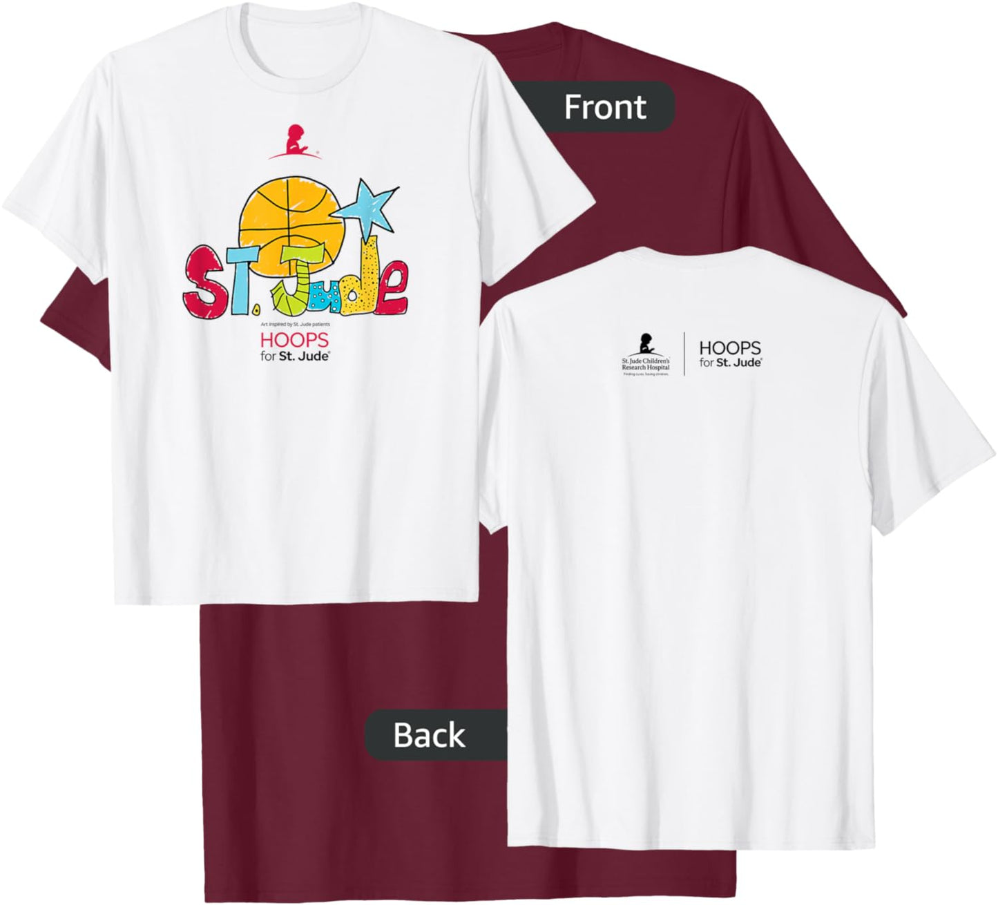 St. Jude "Hoops for St. Jude" T-Shirt - T-Shirt | Maroon