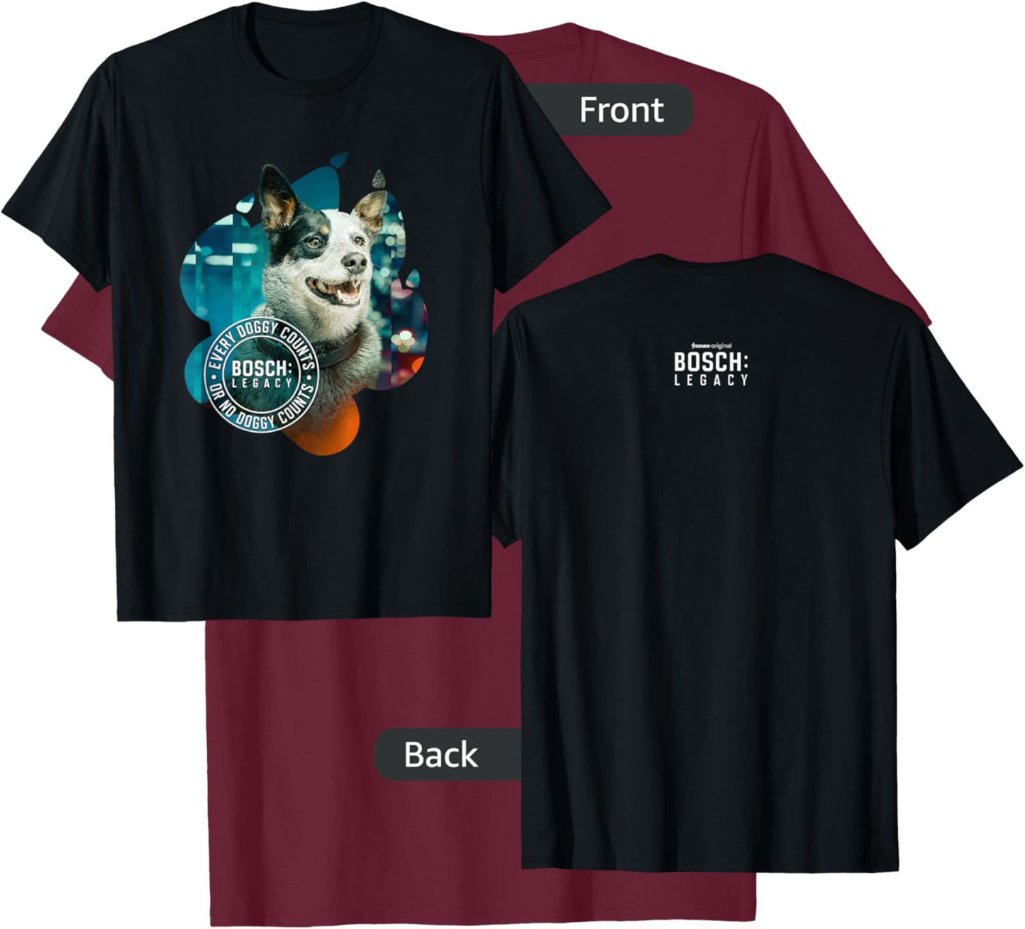 Bosch - Every Doggy Counts T-Shirt - T-Shirt | Maroon