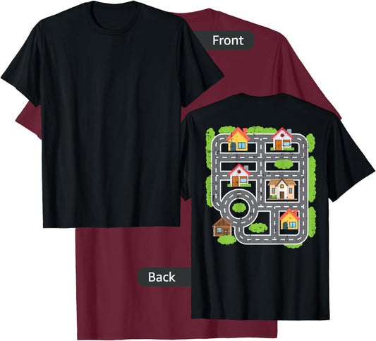 Play Cars On Daddys Back Fathers Day Gift Dad Massage T-Shirt - T-Shirt | Maroon