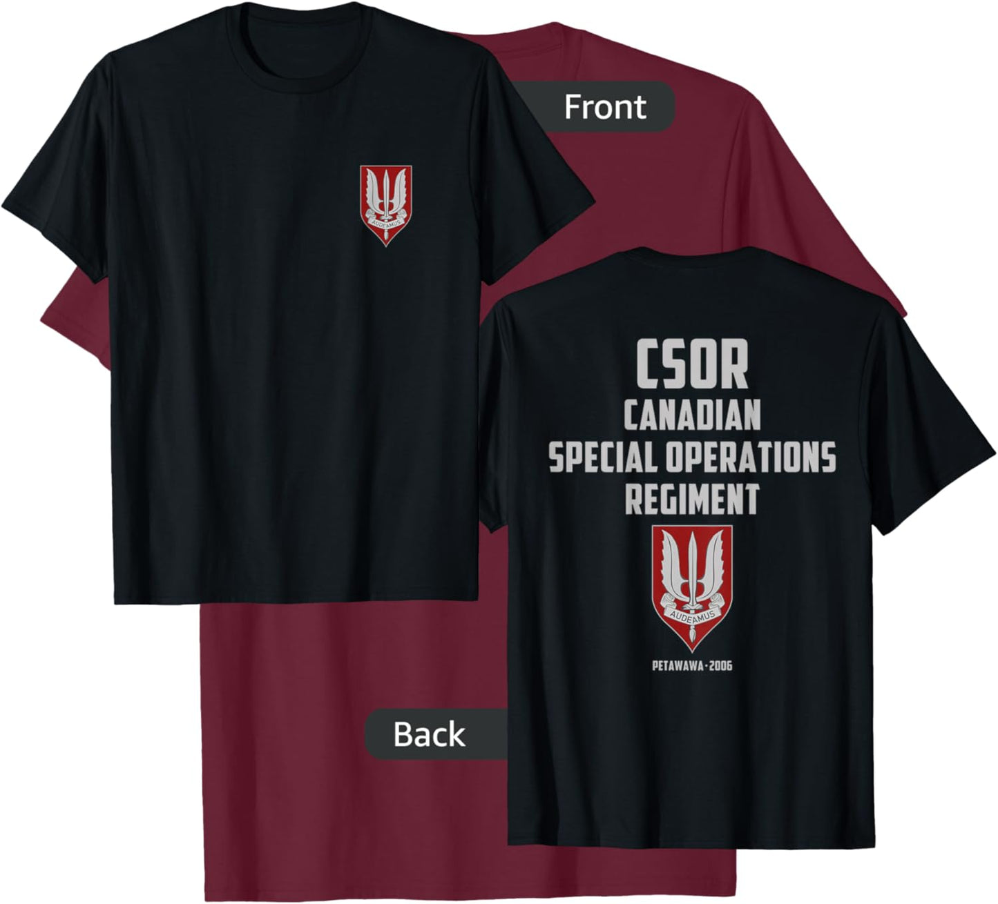 Canadian Special Force Regiment Canadian Armed Forces T-Shirt - T-Shirt | Maroon